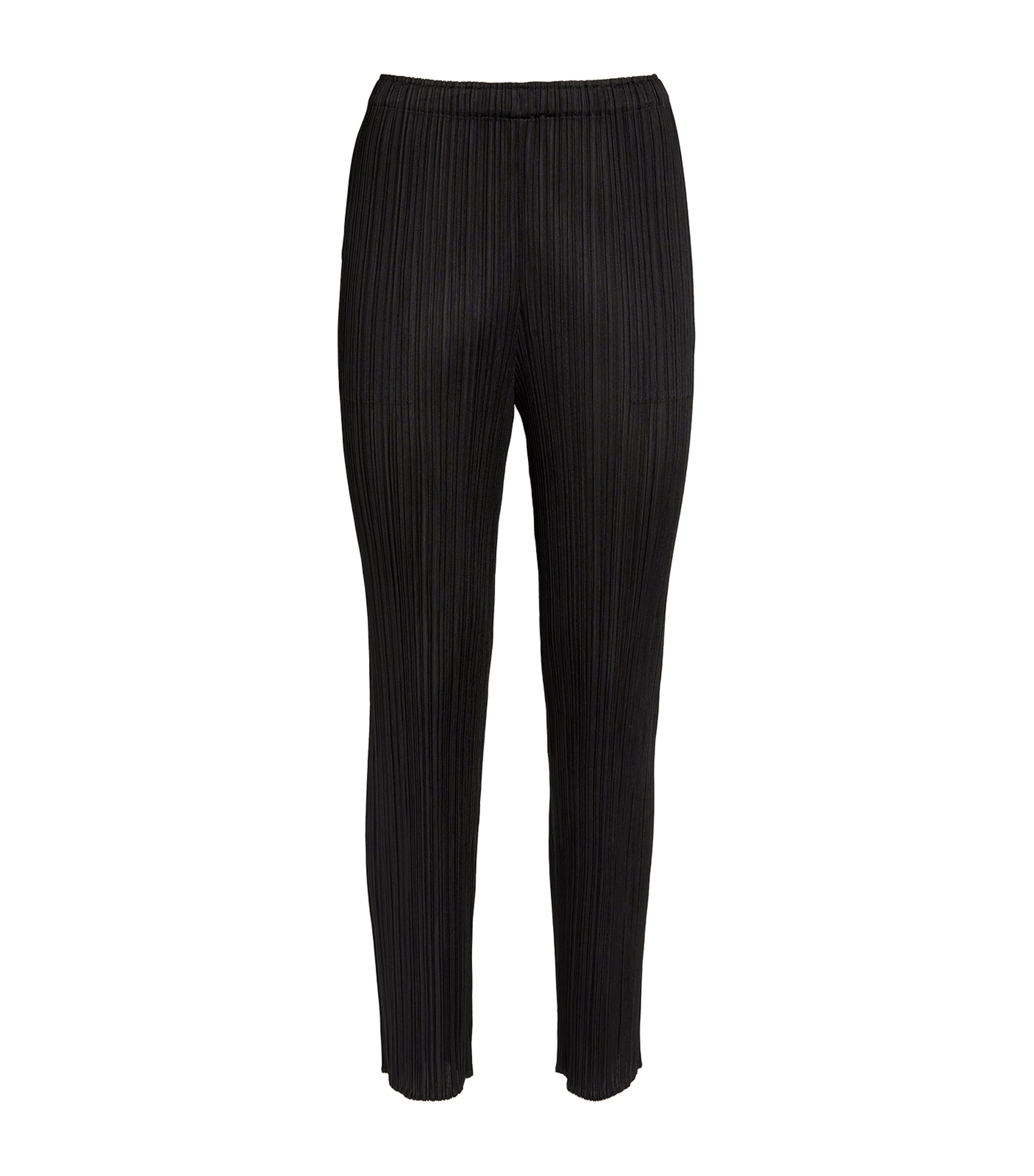 Issey Miyake Basics Straight Trousers In Black