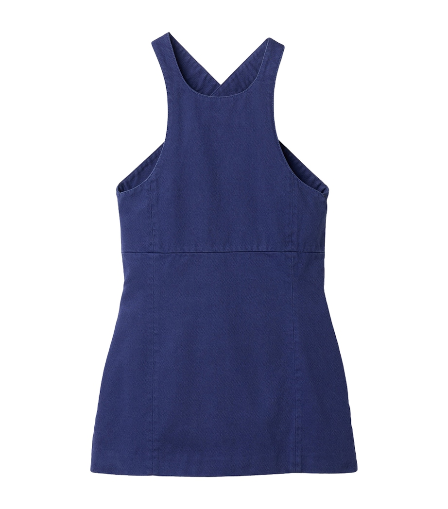 Miu Miu Womens Garment-Dyed Gabardine Mini Dress Image 1