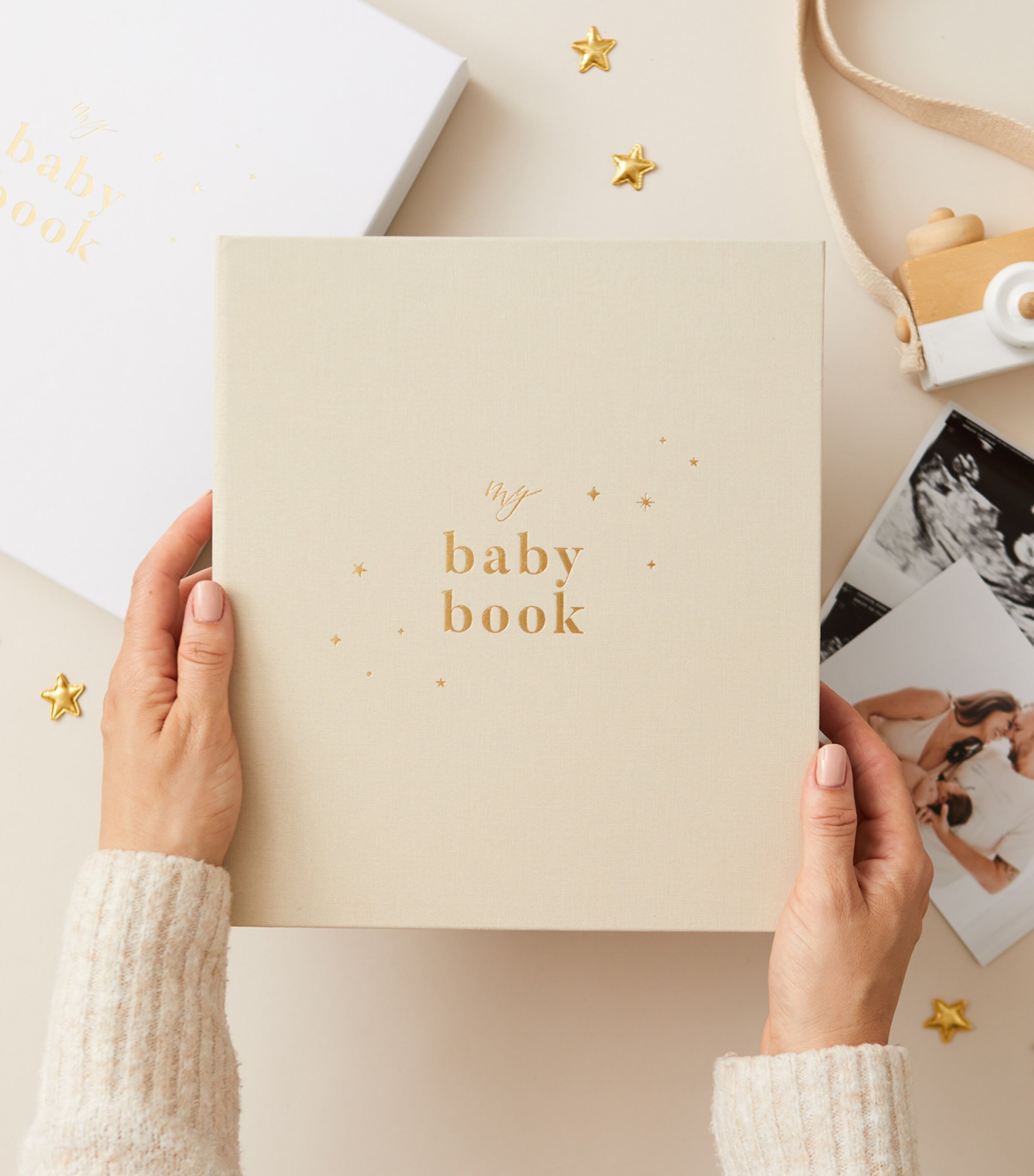 Blush and Gold My Baby Memory Book Beige, Gold Image 3
