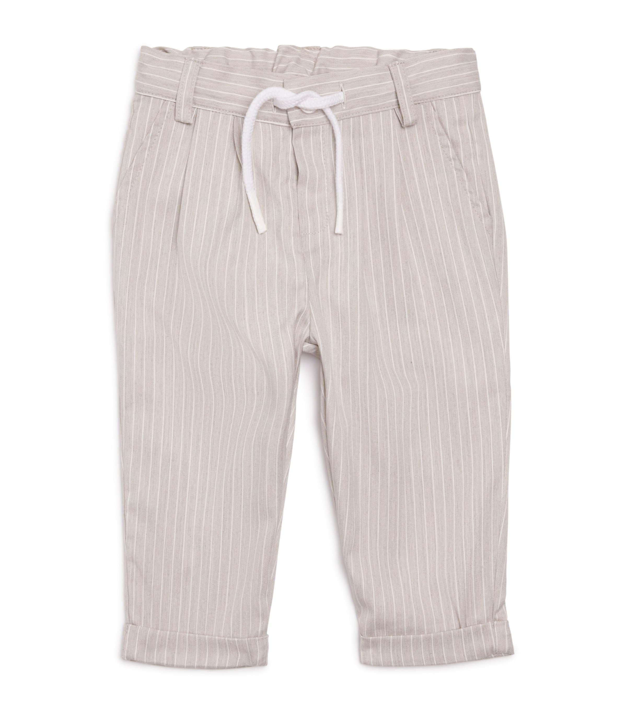Patachou Pinstripe Chinos (6 Months - 4 Years) Beige Stripes Image 1