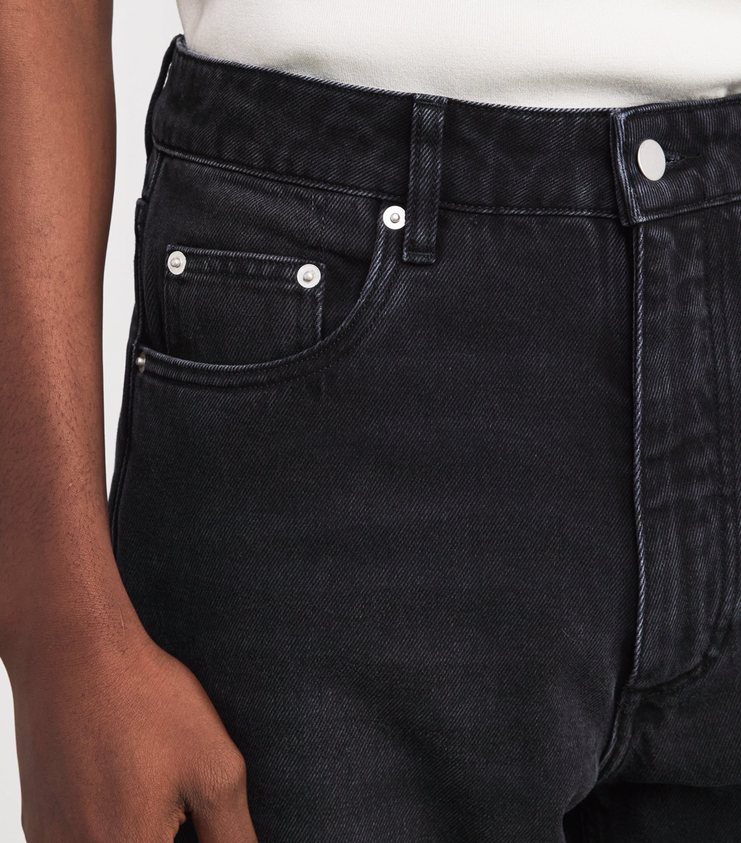 Straight Jeans WASHED BLACK Image 6