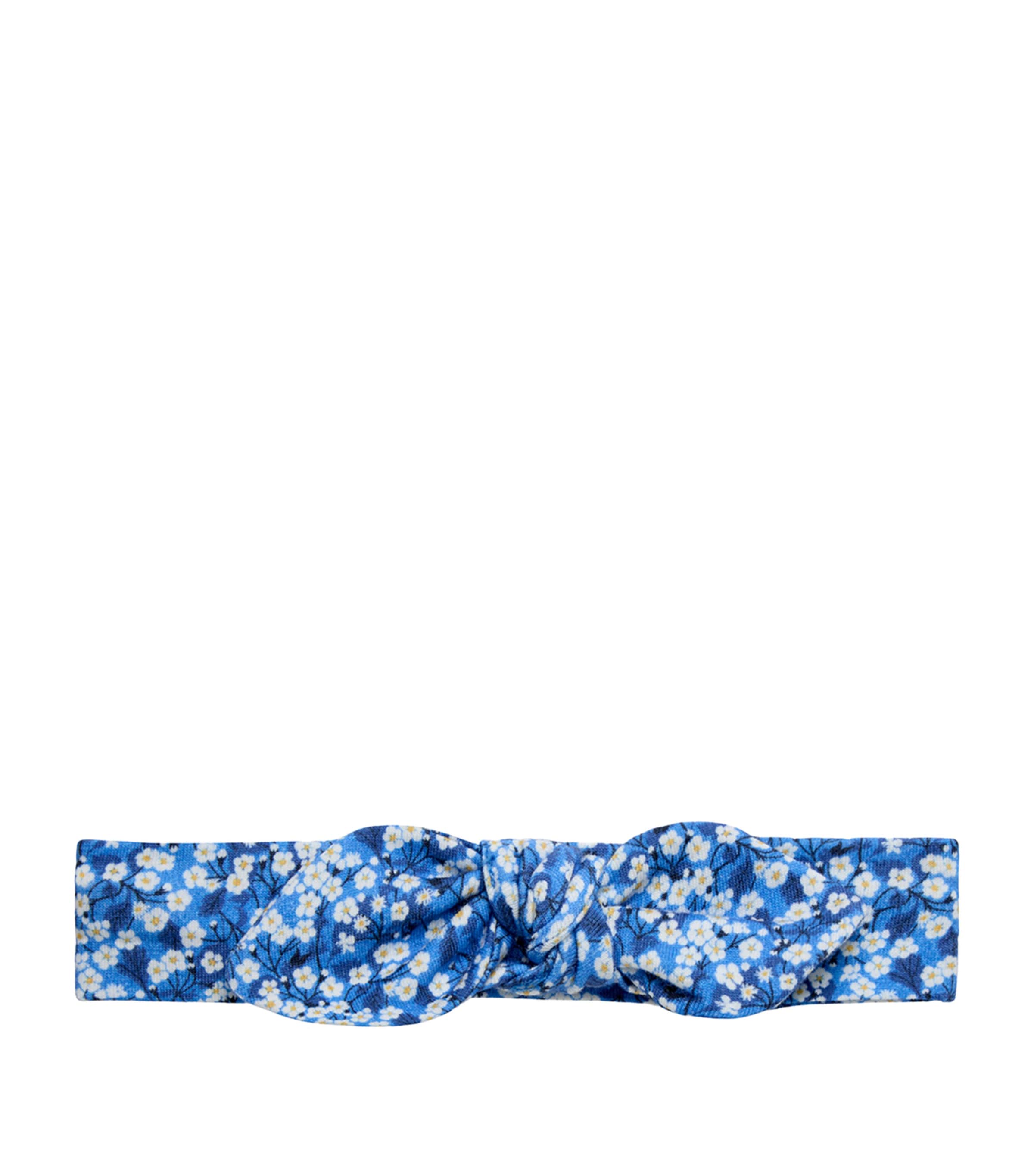 Trotters Stretch-Cotton Floral Headband Blue Image 1