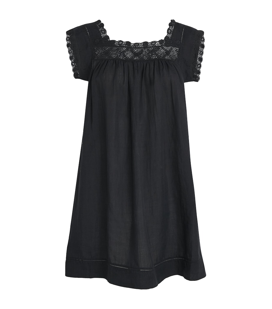 DÔEN Womens Organic Cotton Almadia Mini Dress Black Image 1
