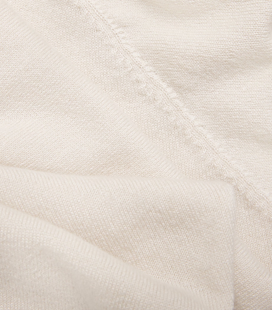 Cashmere Raglan-Sleeve Sweater CREME Image 5