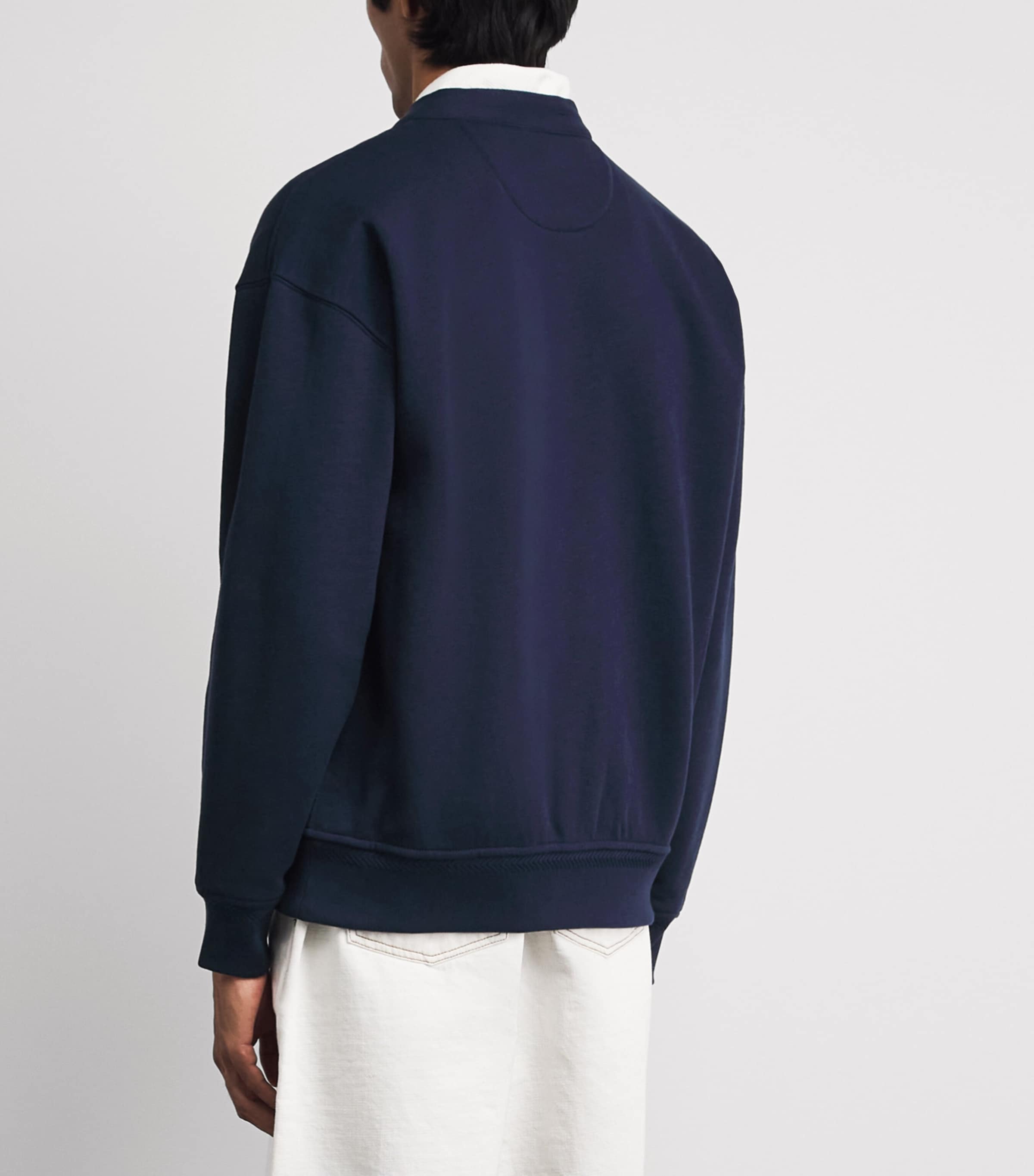 Polo Ralph Lauren Mens x Wimbledon Cotton Crest Cardigan Refined Navy Image 5