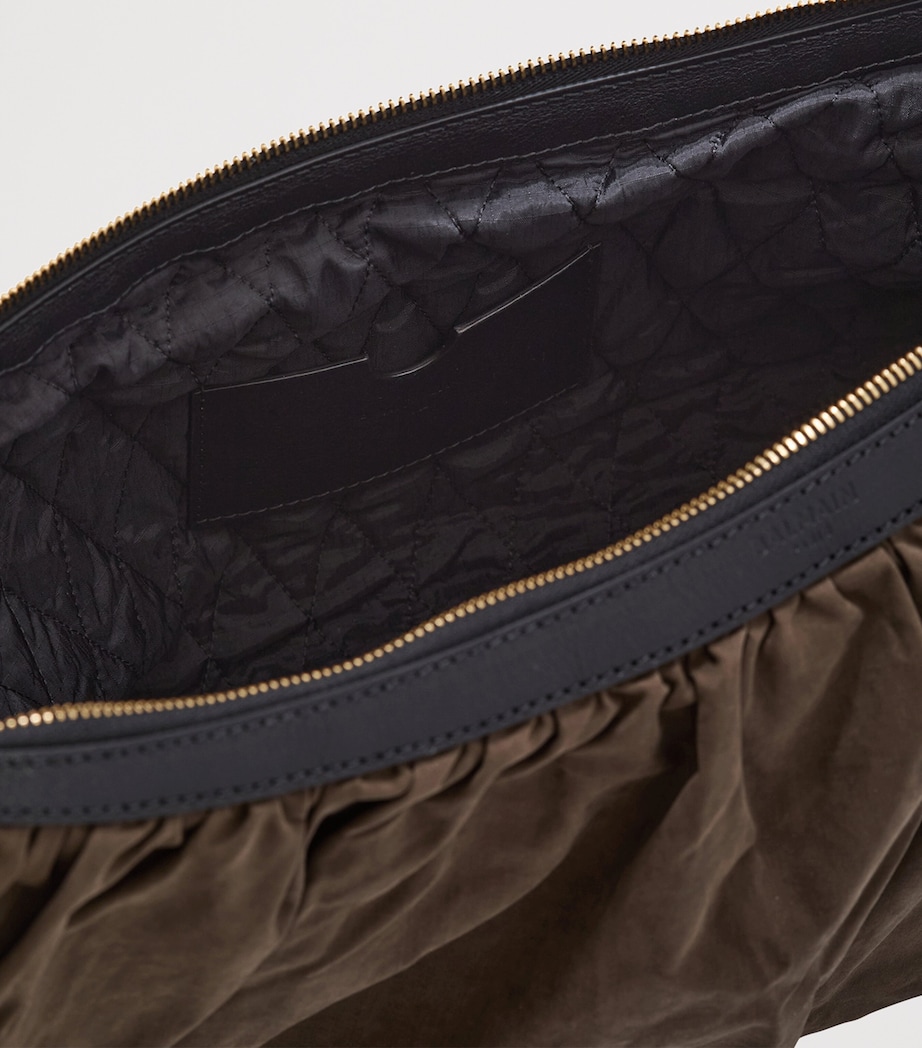 Balmain Eben Hobo Bag Kaki Image 4