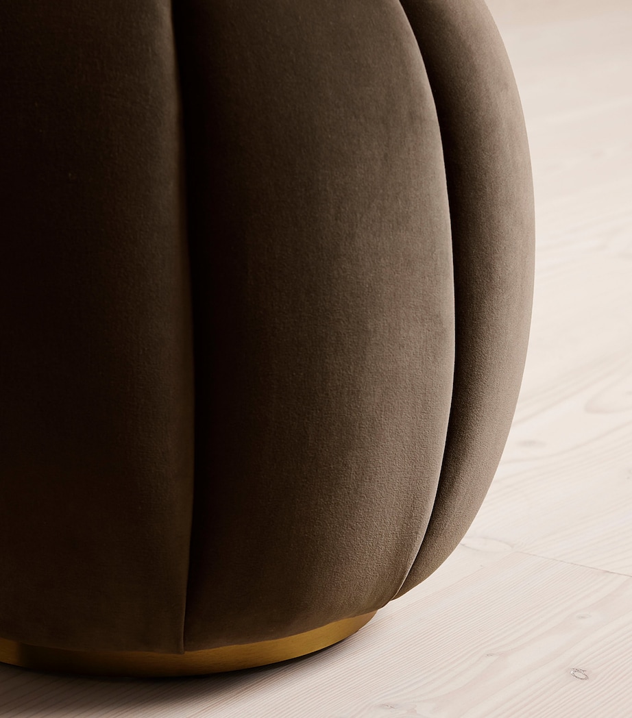 Soho Home Velvet Sofia Footstool Brown Image 4