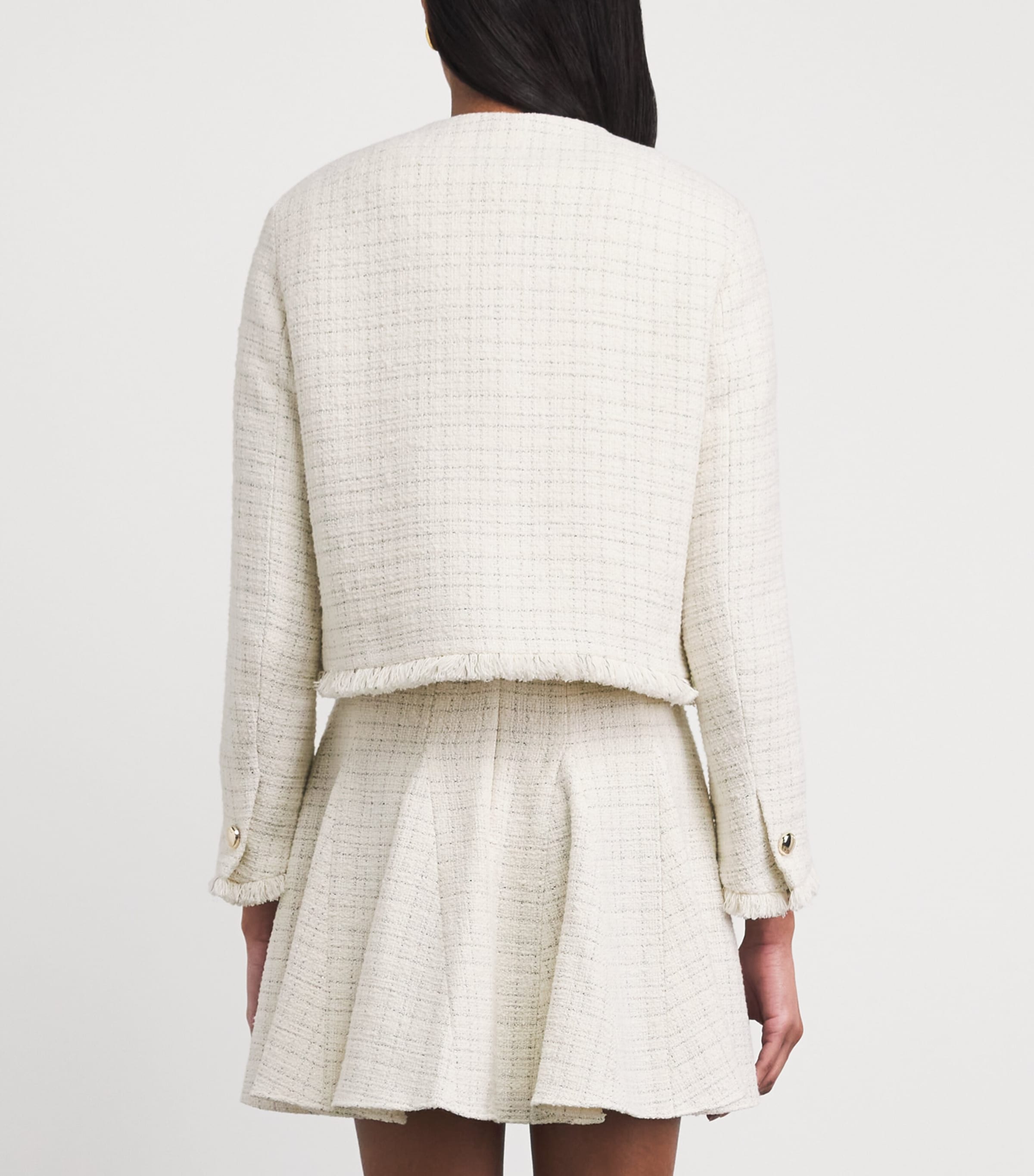 Tweed Cropped Jacket ECRU Image 5