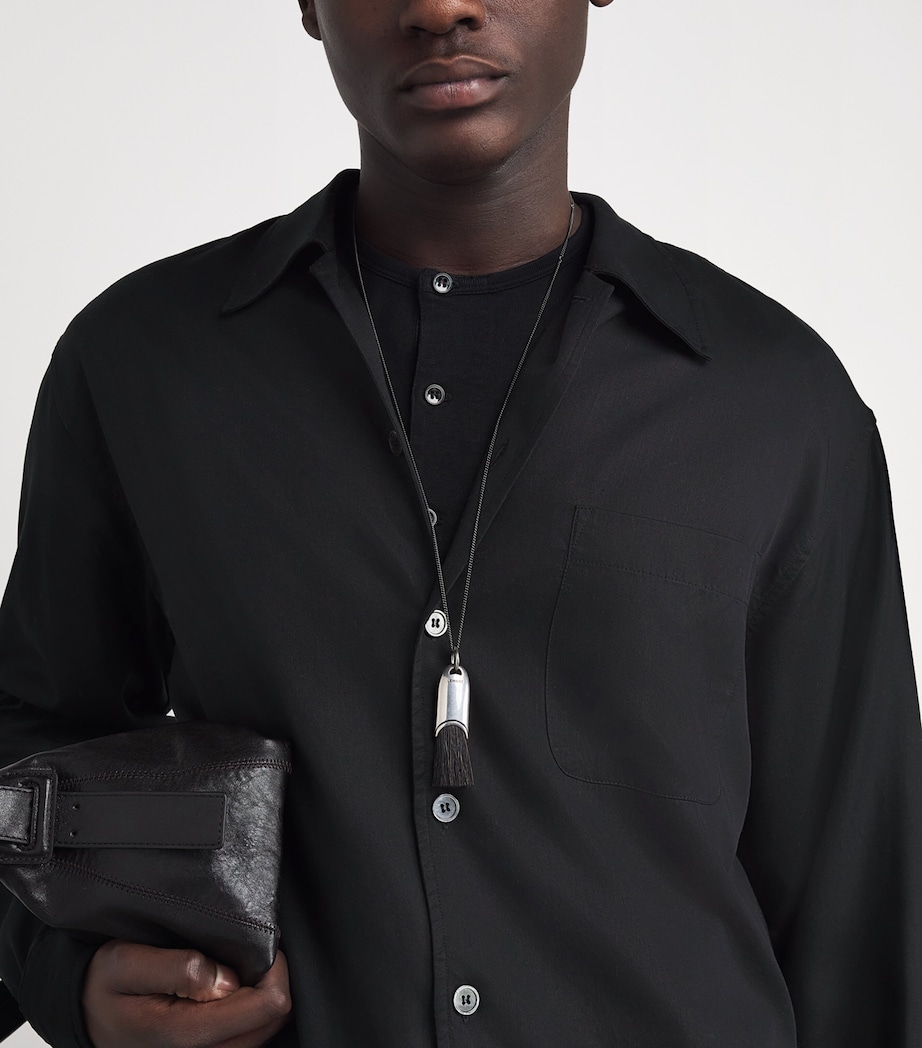 Poplin Shirt DRAPING BLACK Image 6