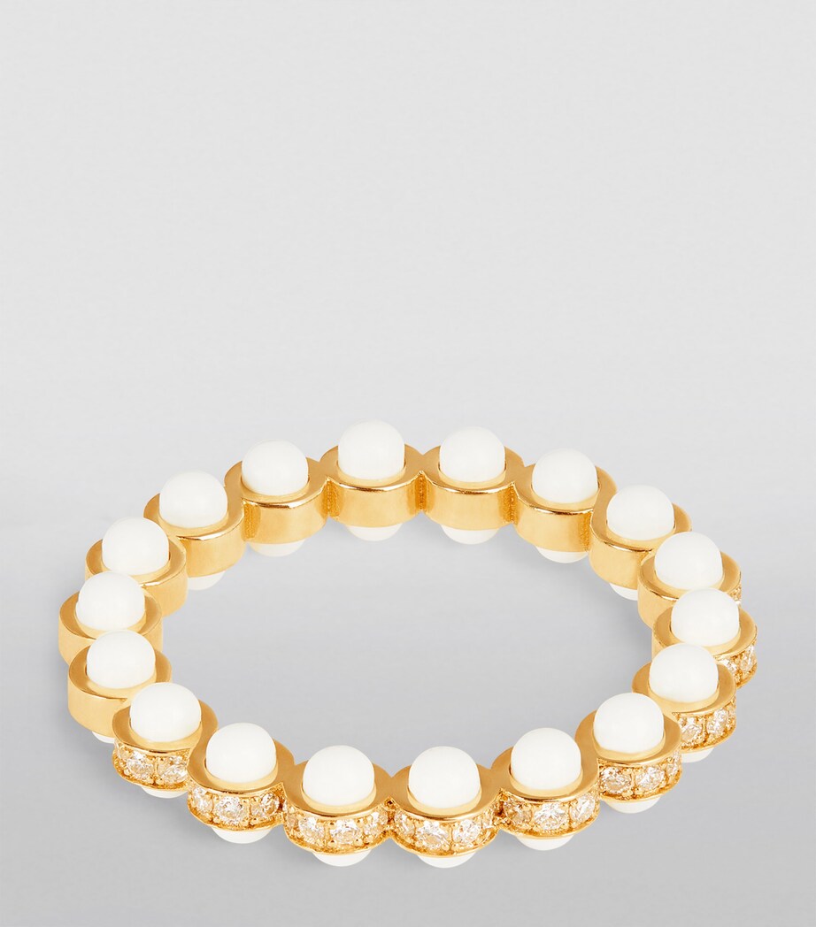 L'ATELIER NAWBAR Yellow Gold, Diamond and Enamel The Hydrogen Ring Yellow Gold Image 3