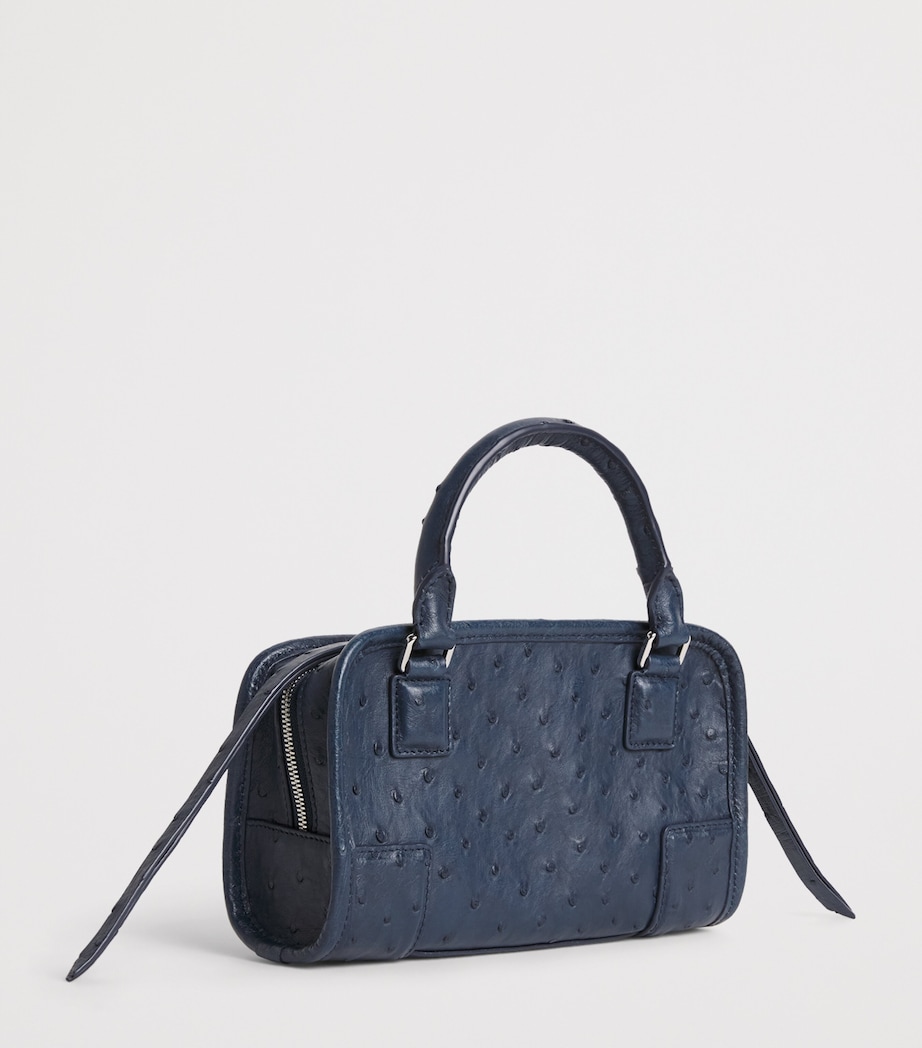 LOEWE Mini Ostrich Leather Amazona 180 Top-Handle Bag Deep Navy Image 3