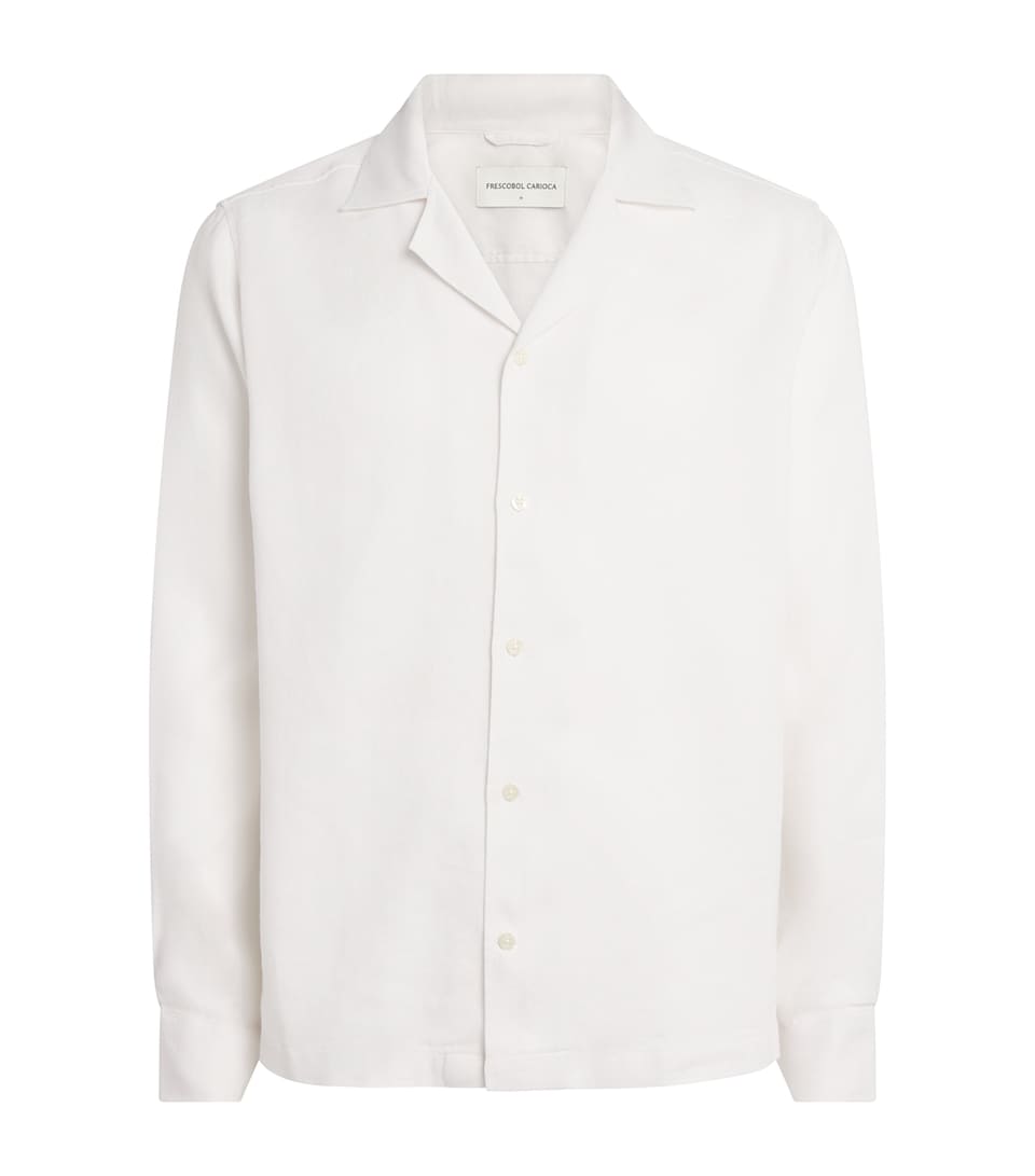 Frescobol Carioca Cotton-Linen Safra Shirt White
