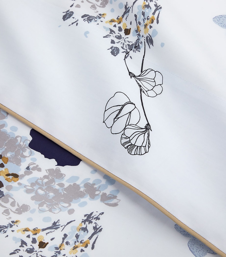 Yves Delorme Organic Cotton Eclipses Super King Flat Sheet (270cm x 295cm) Multicoloured Image 3