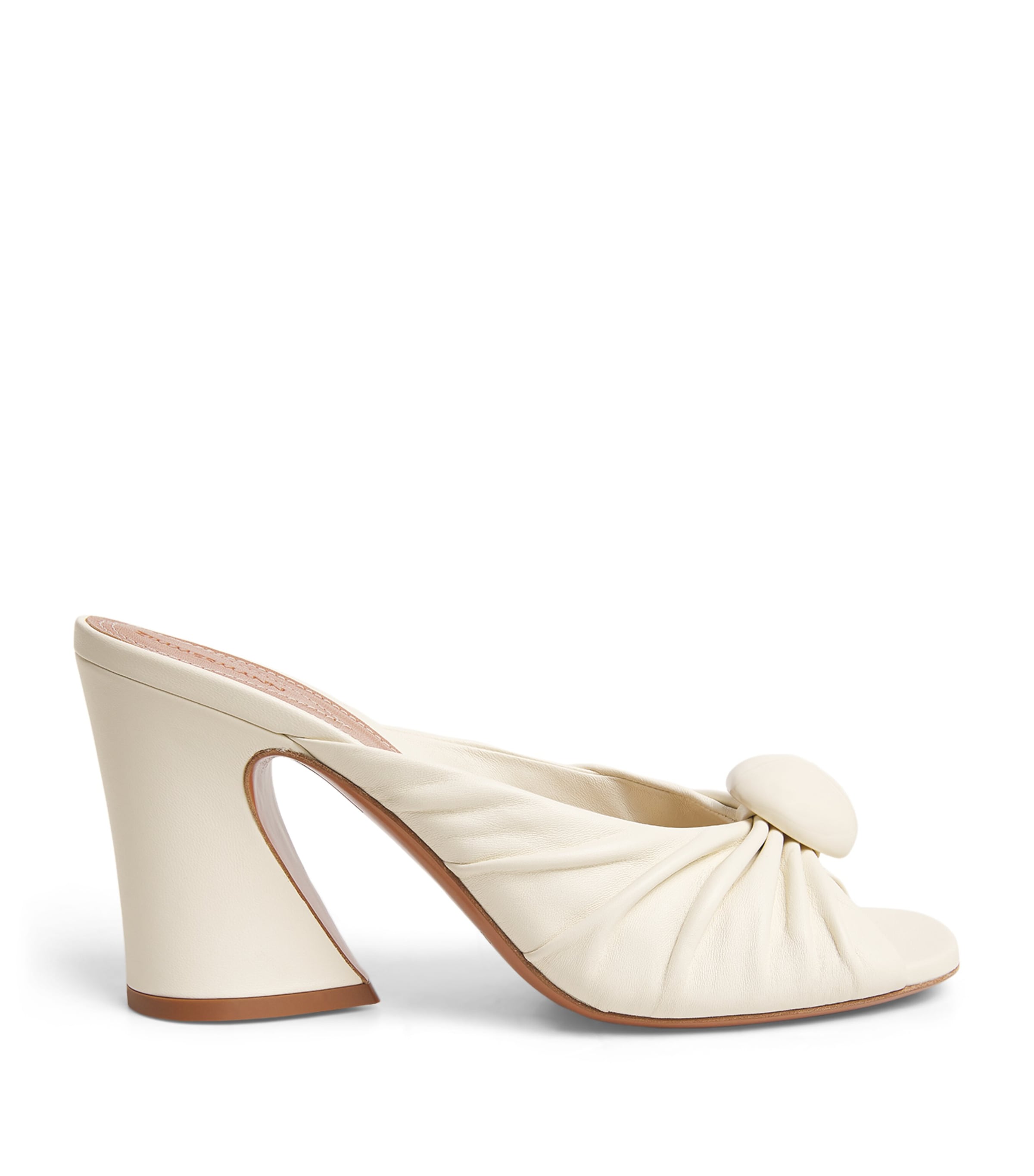 Zimmermann Leather Gleam Mules 85 In Ivory