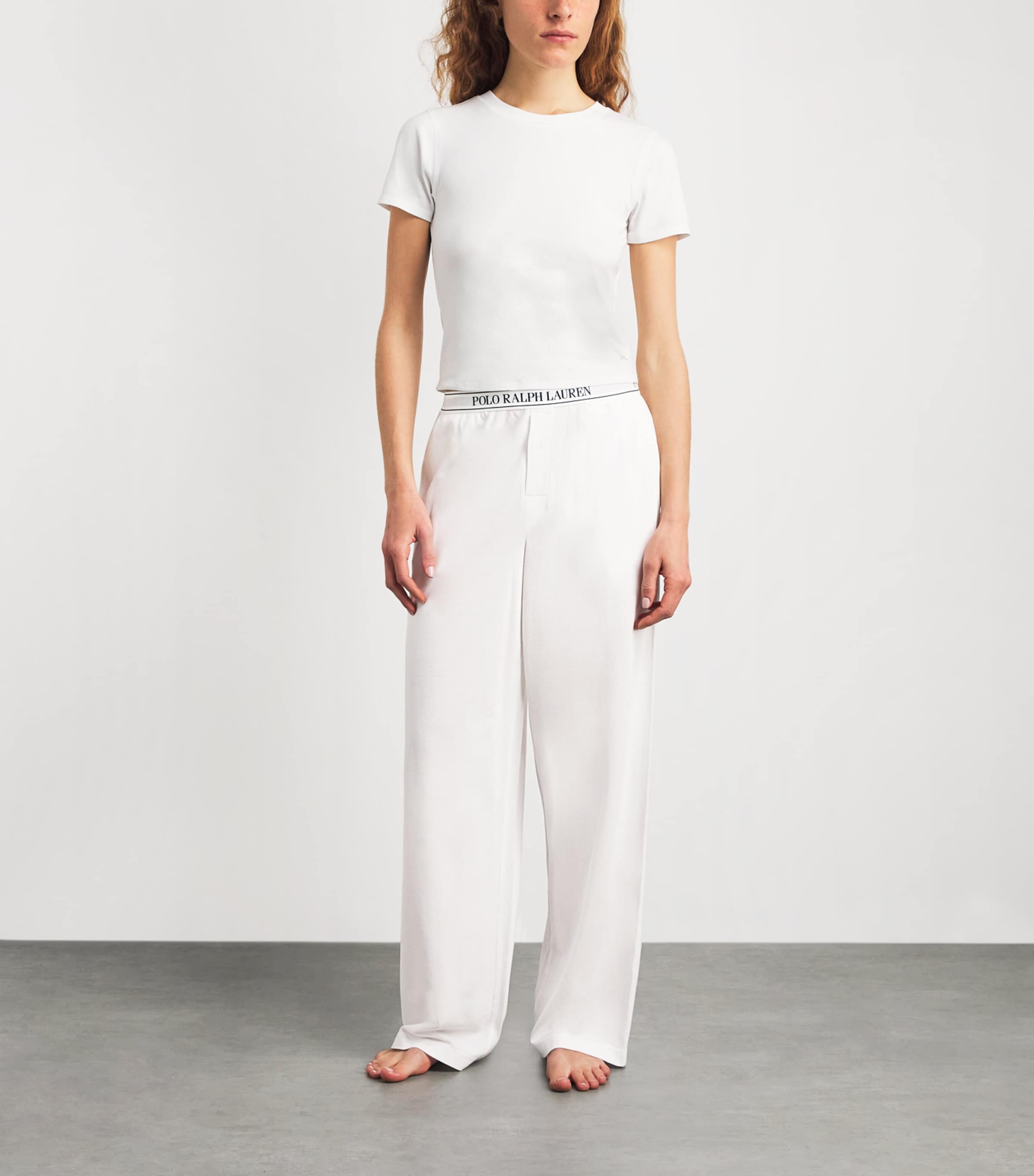 Polo Ralph Lauren Womens Pyjama Bottoms White Cloud Image 2