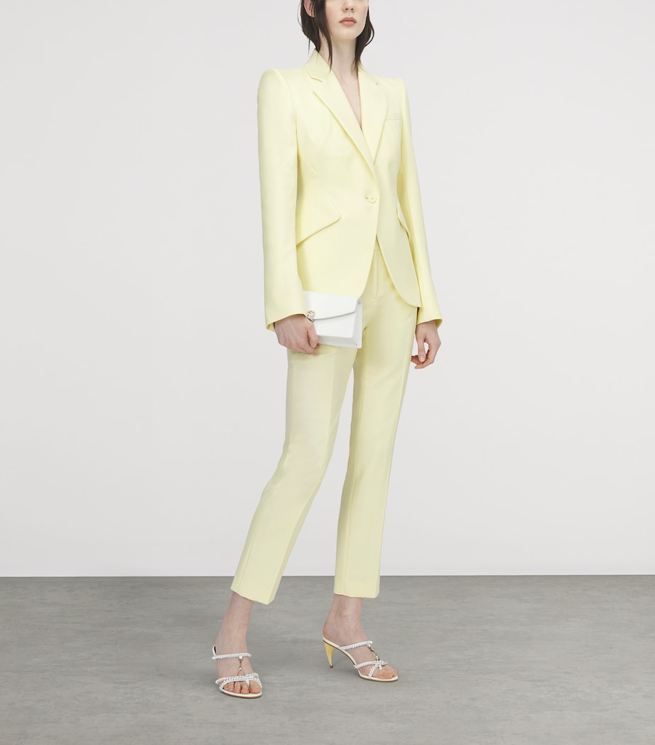 McQueen Mini Croc-Embossed Skull Shoulder Bag Image 2