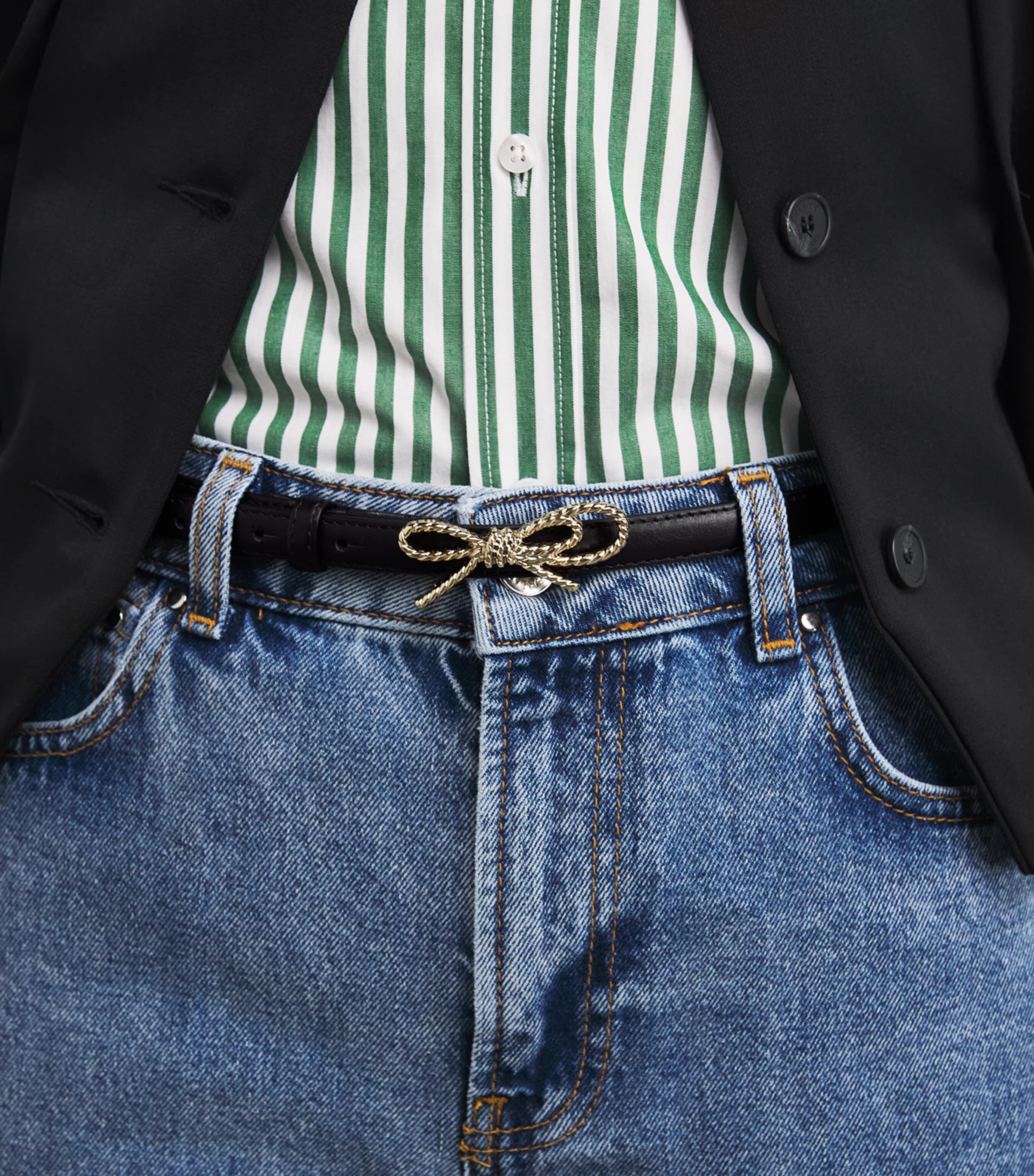Claudie Pierlot Leather Knot Belt Black Image 2