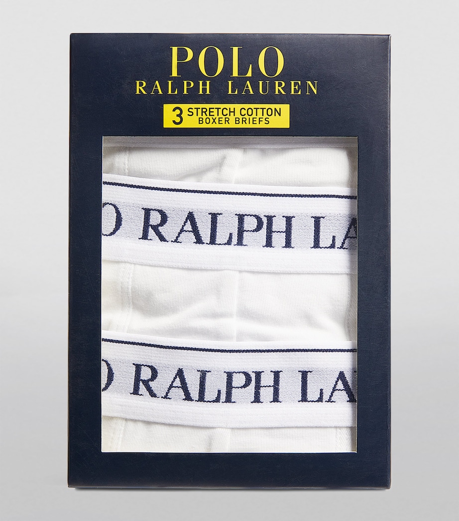 Stretch-Cotton Boxer Briefs (Pack of 3) WHITE/WHITE/WHITE Image 4