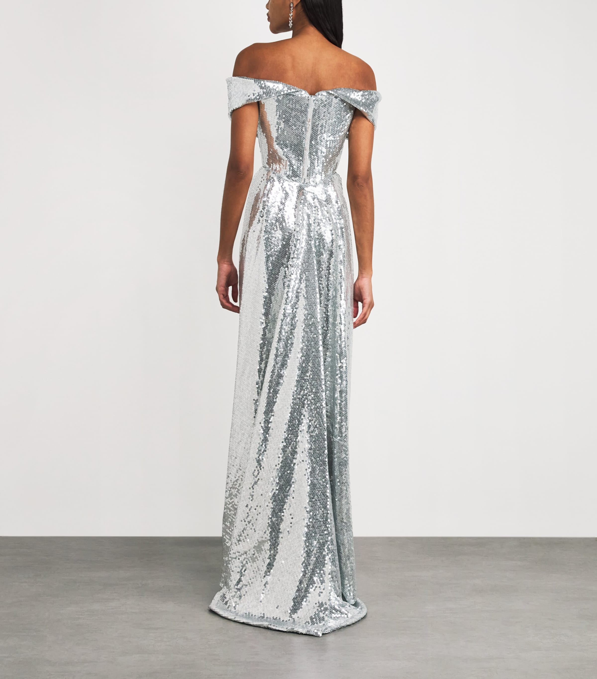 Sequin-Embellished Nova Cocotte Gown MINT Image 3