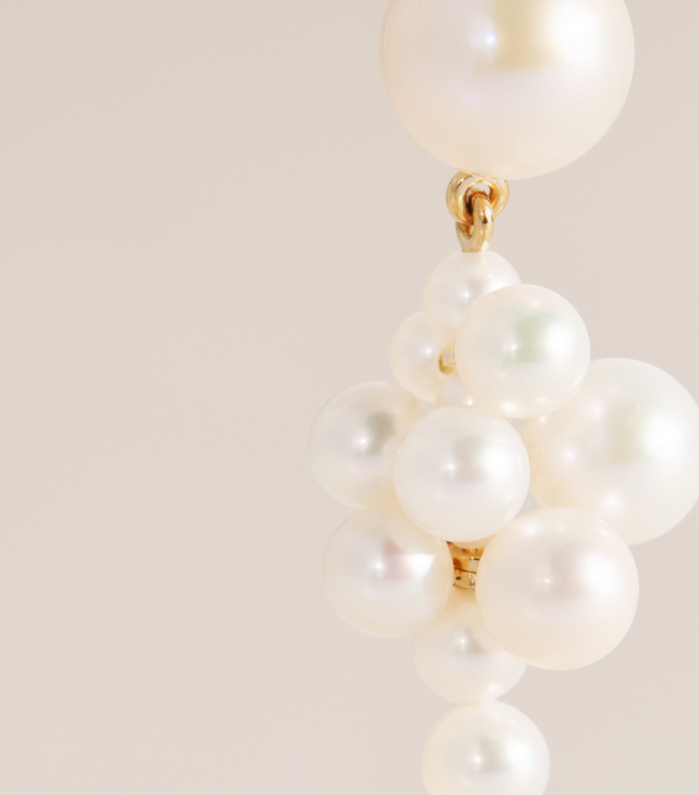 Sophie Bille Brahe Yellow Gold and Pearl Colonna Botticelli Drop Earrings Yellow Gold Image 5