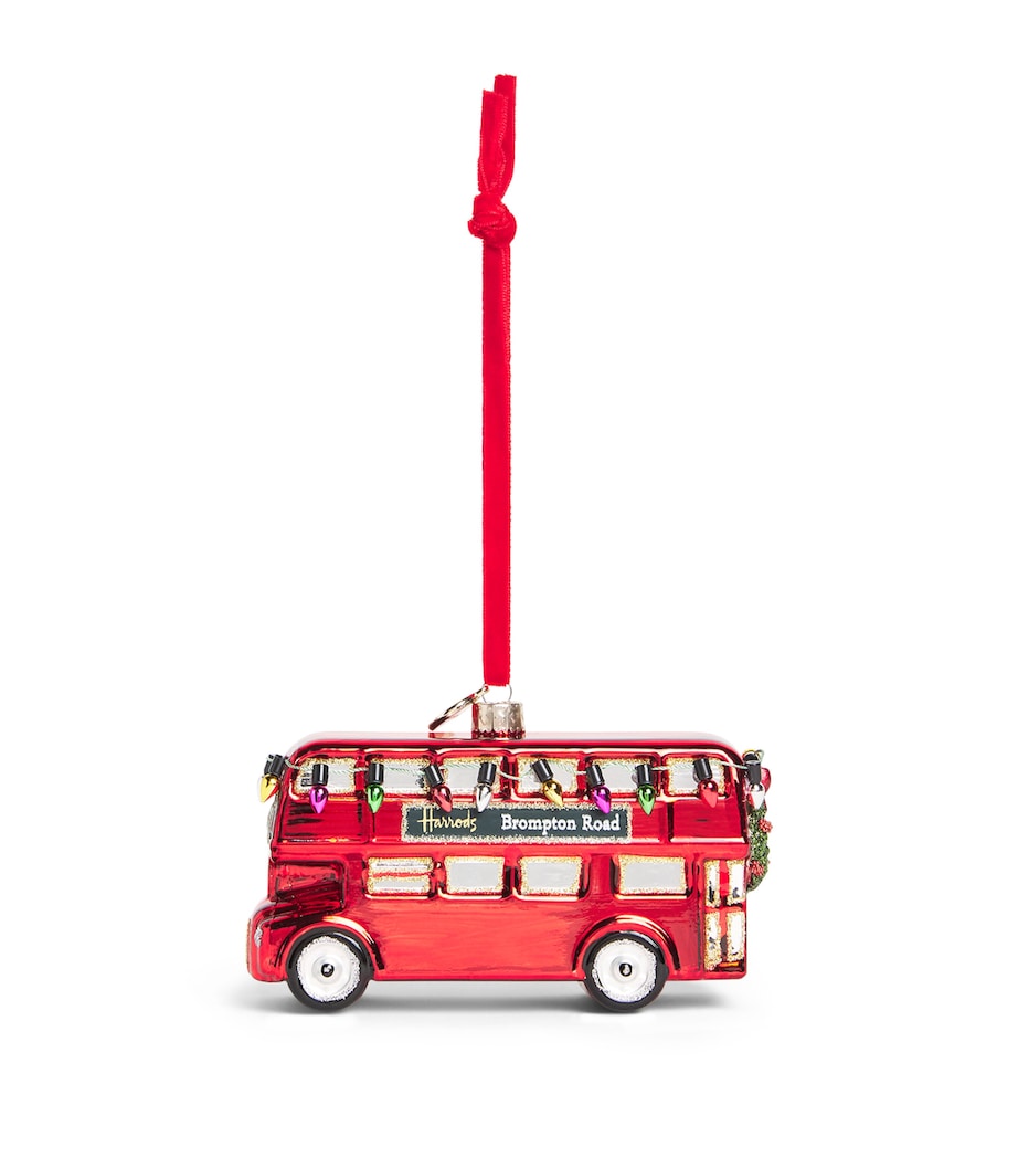 Harrods London Bus with Lights Tree Decoration Red Image 1
