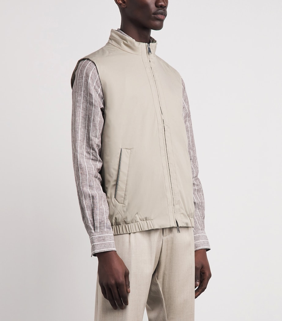 Eton Mens Lightweight Gilet Beige Ligh Image 4
