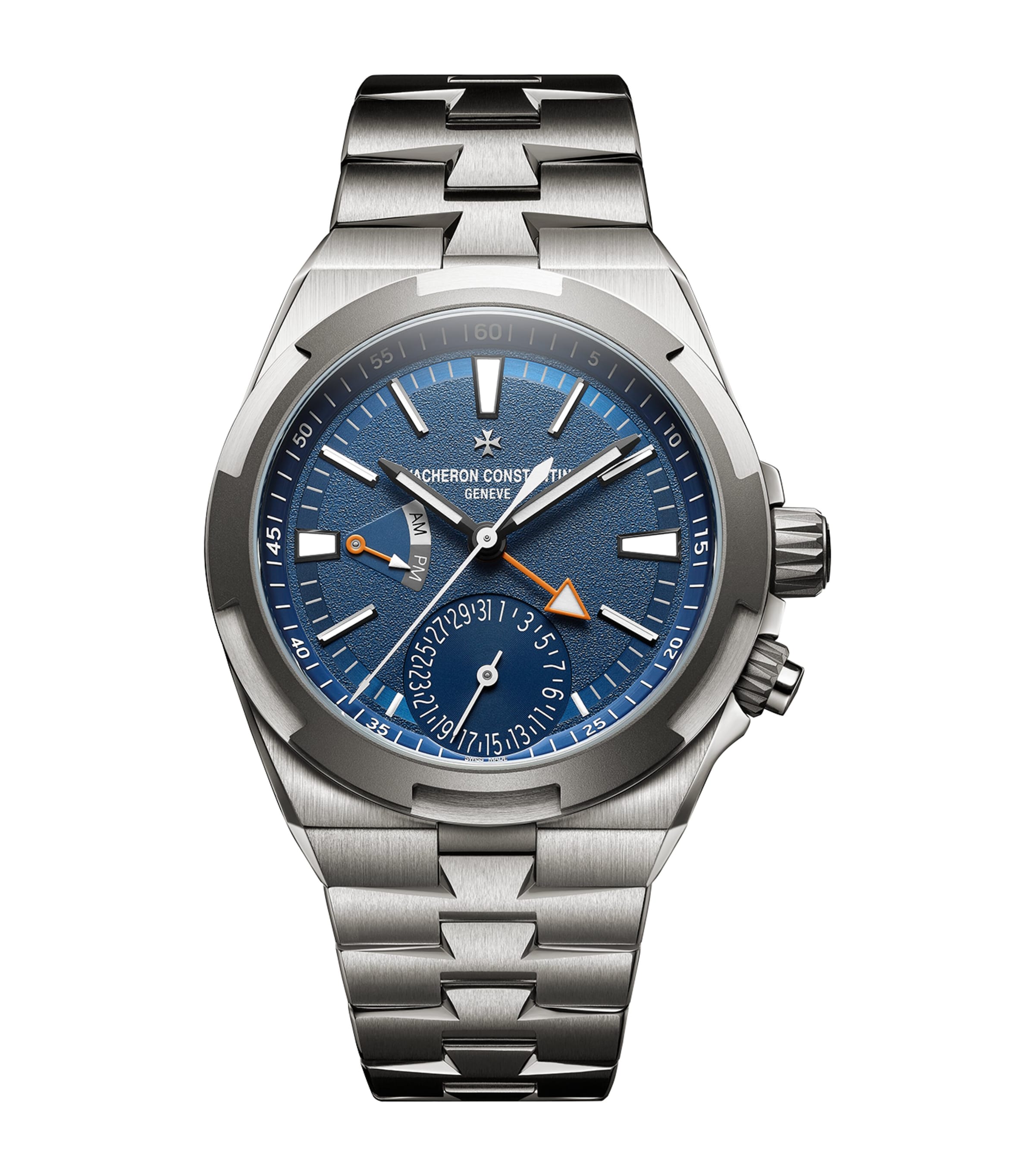 Vacheron Constantin Titanium Overseas Dual Time Cardinal Points East Watch 41mm Blue Image 1