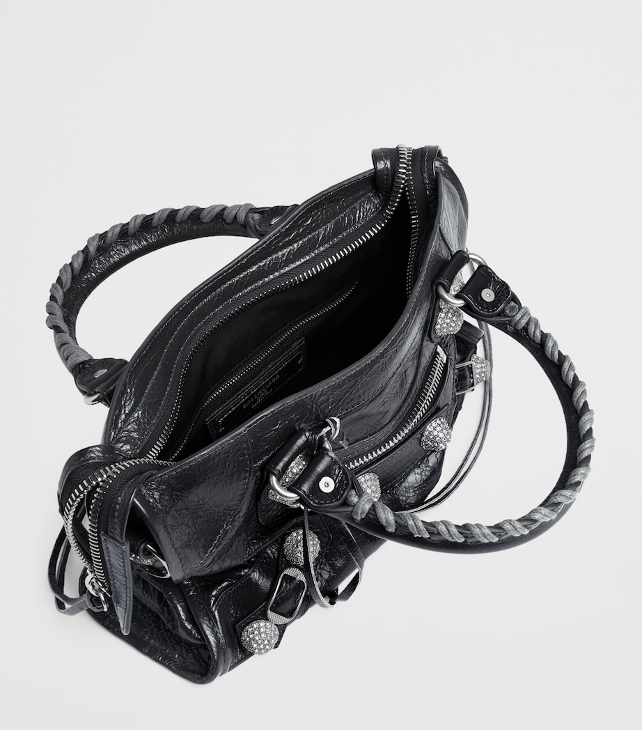 Balenciaga Small Leather Embellished Le City Top-Handle Bag Image 6