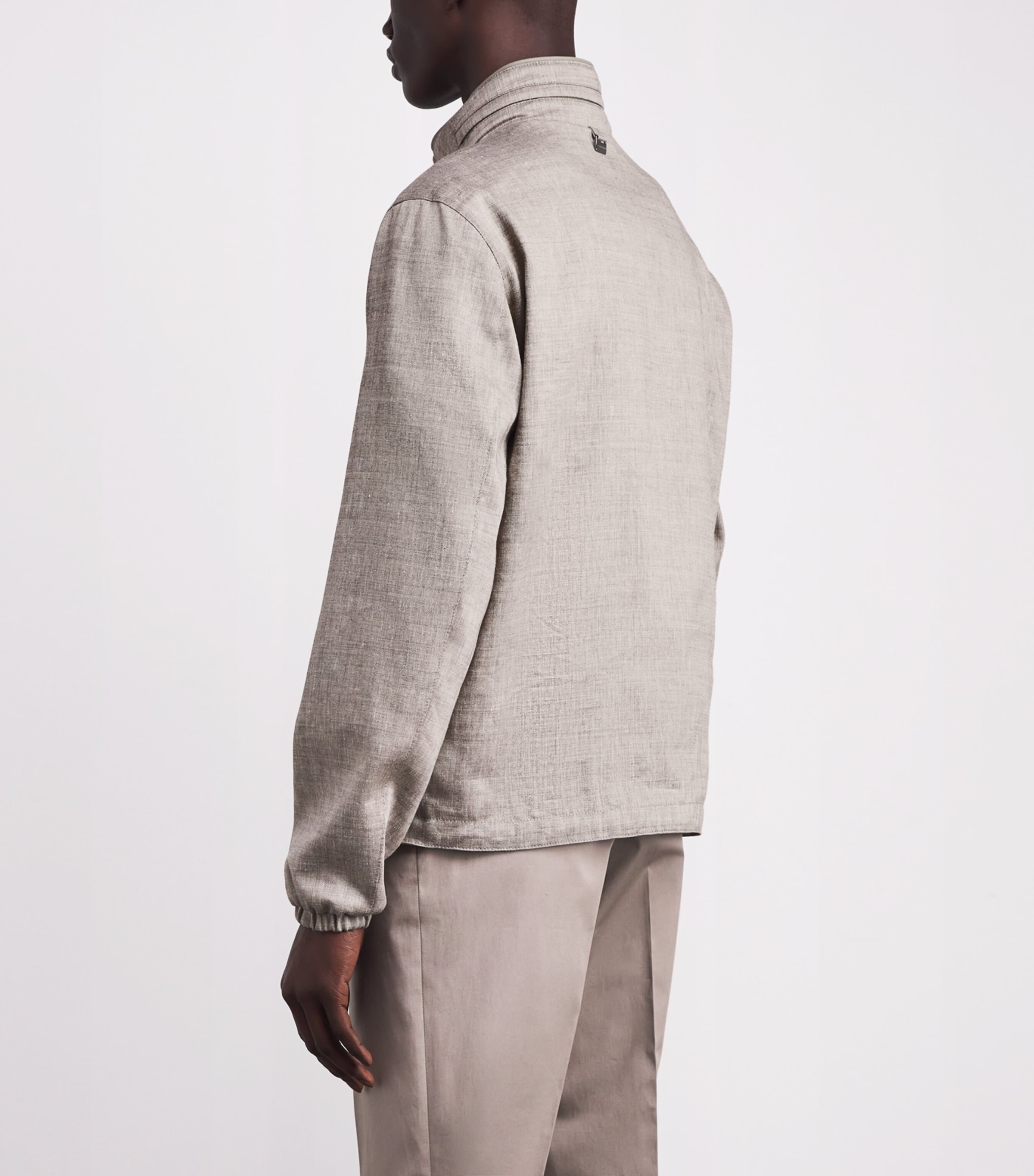 Linen-Blend and Nylon Reversible Jacket 036 NATURAL / BEIGE Image 4