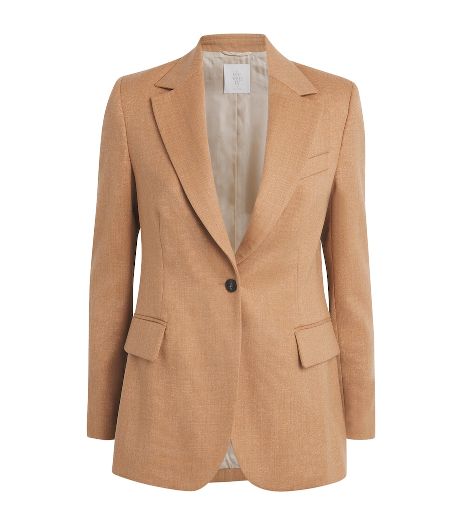 Wool-Blend Metallic Blazer SABBIA Image 1