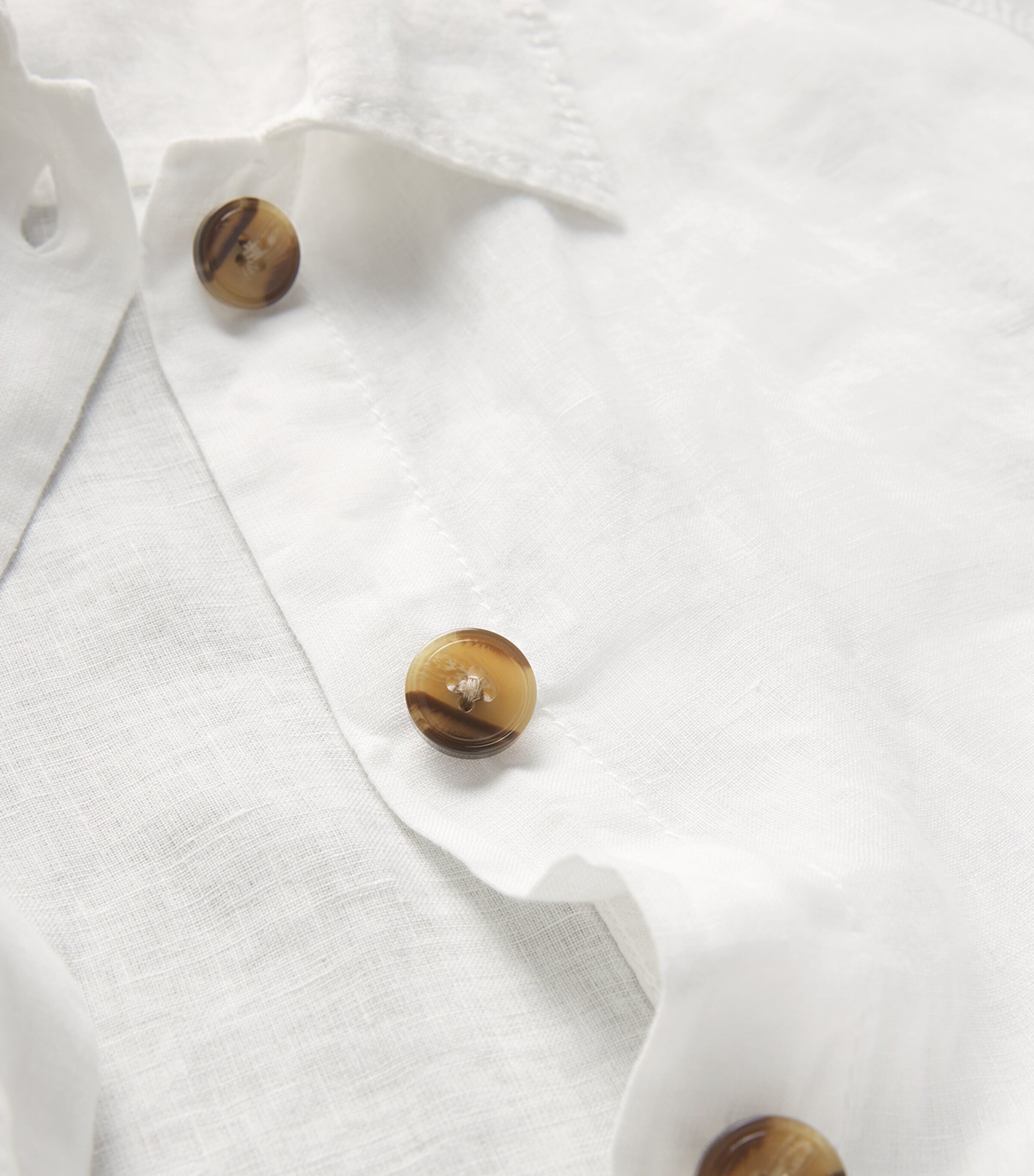 MAX&Co. Womens Linen Overshirt Optical White Image 5