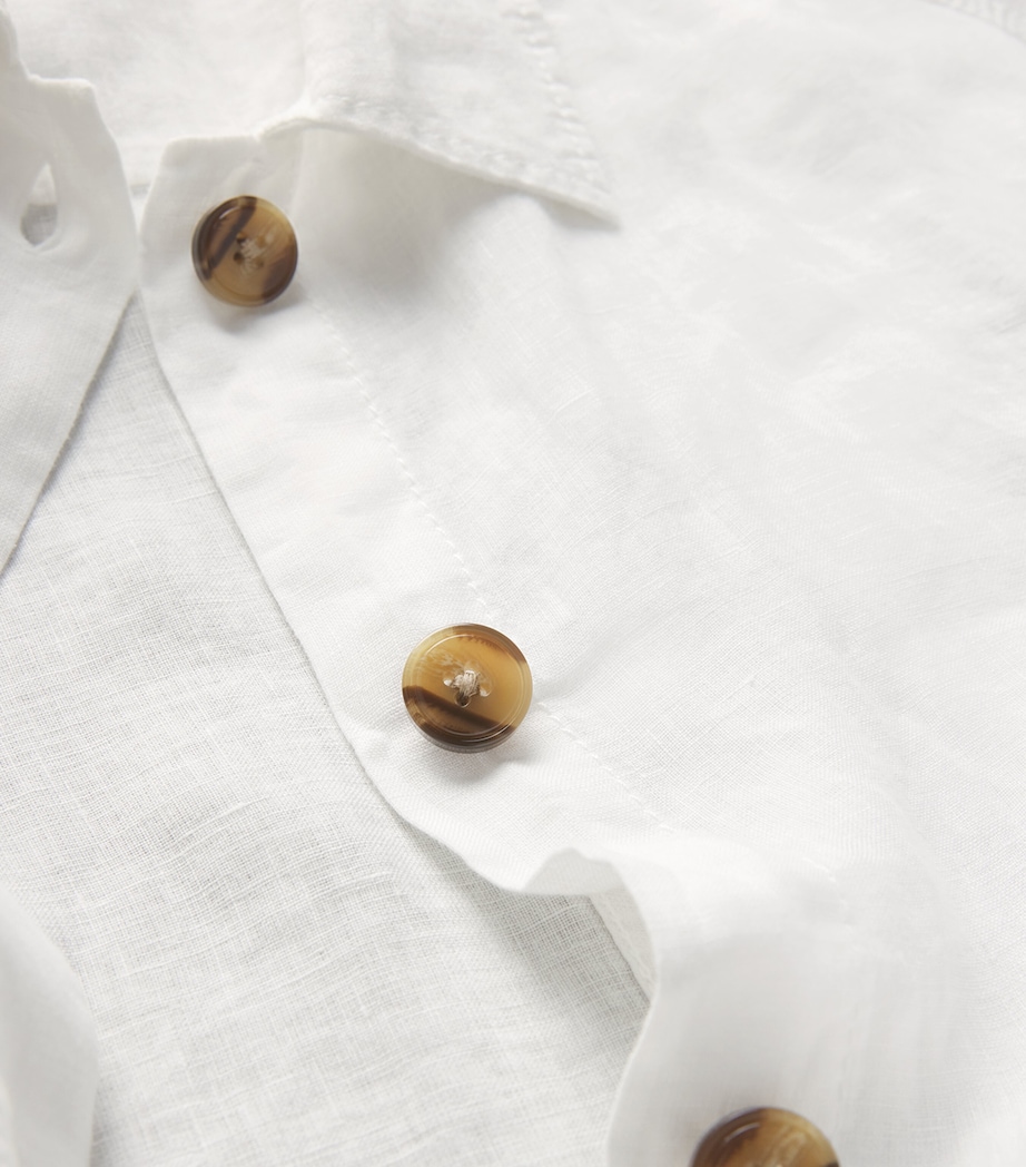 MAX&Co. Womens Linen Overshirt Optical White Image 5