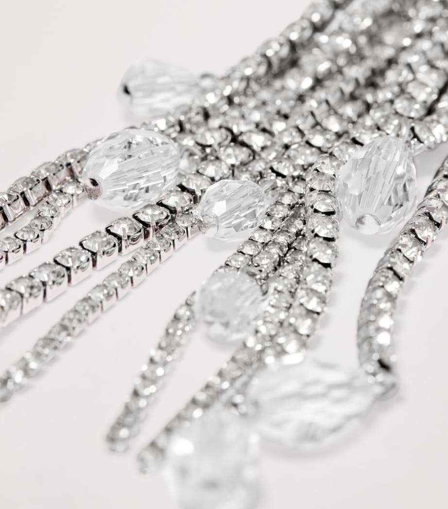 Crystal Tassel Earrings 904 SILVER Image 6