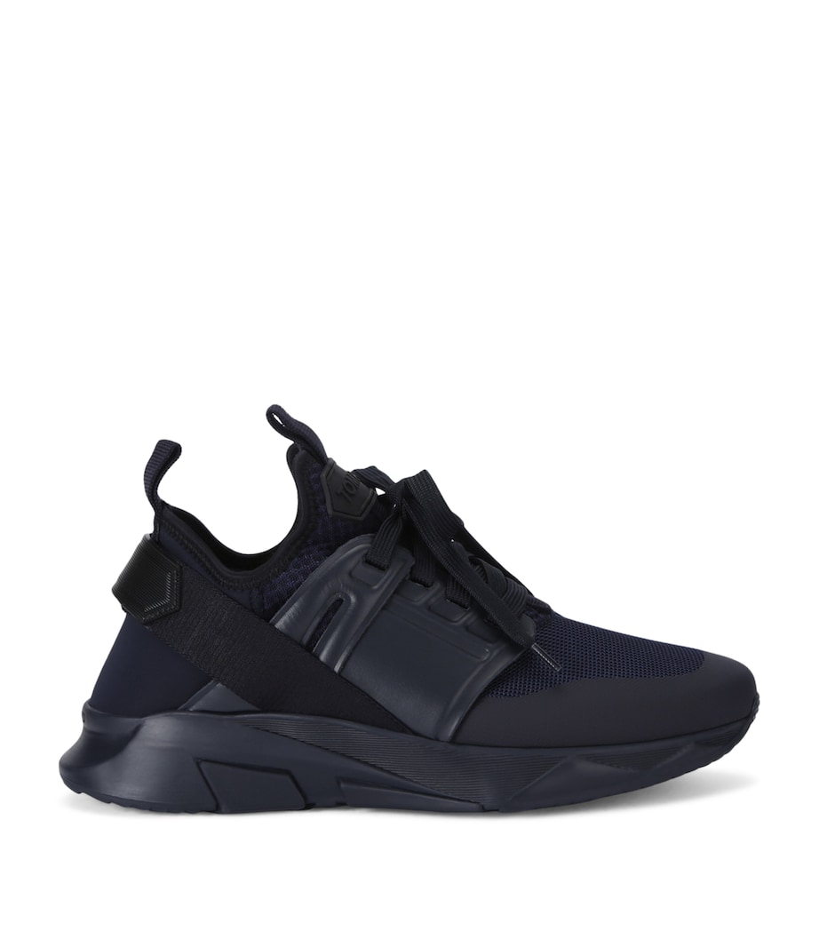 TOM FORD Leather Jago Sneakers Blue/dark Image 1