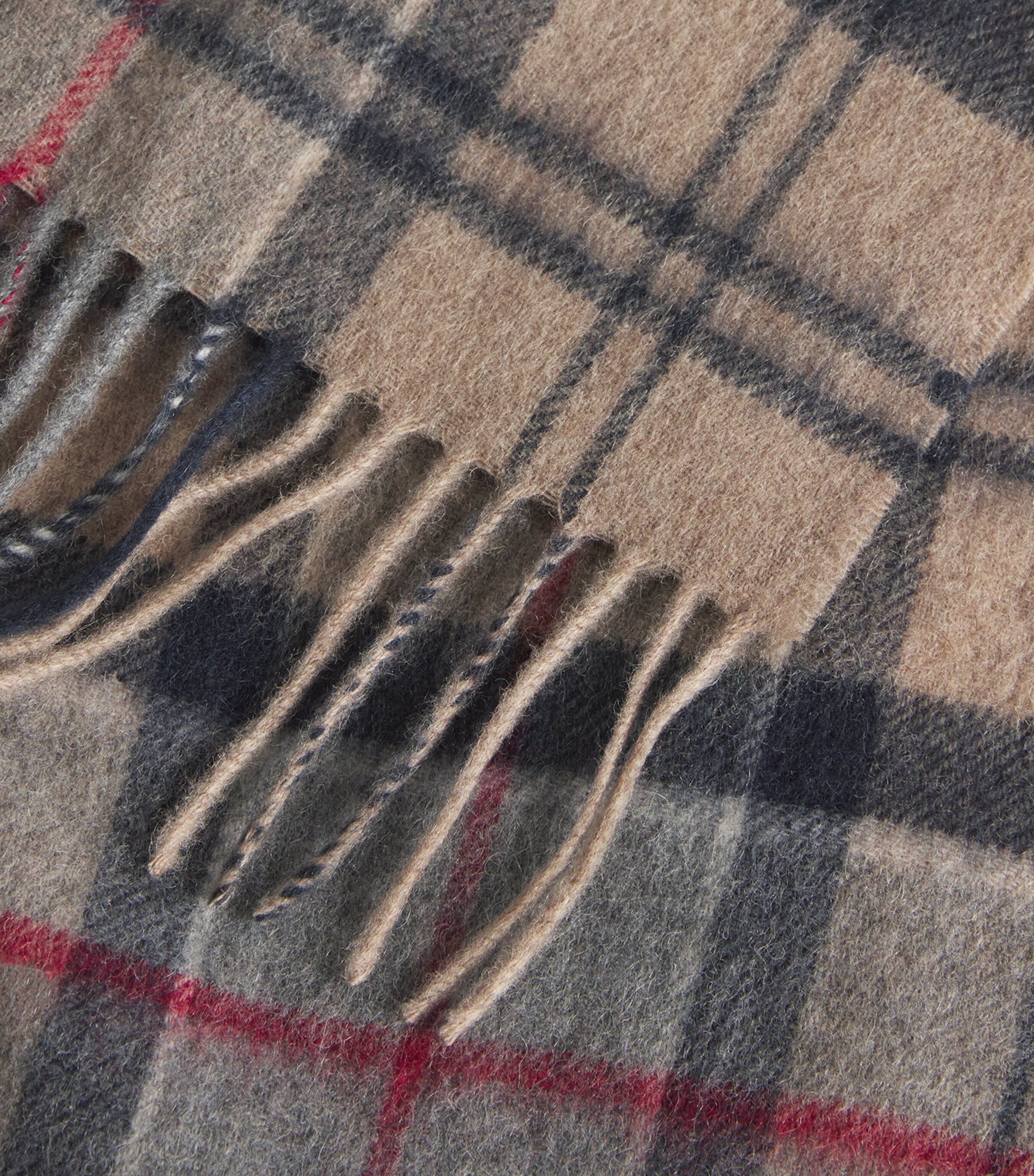 Barbour Wool-Cashmere Tartan Scarf Dk Dress Tartan Image 5