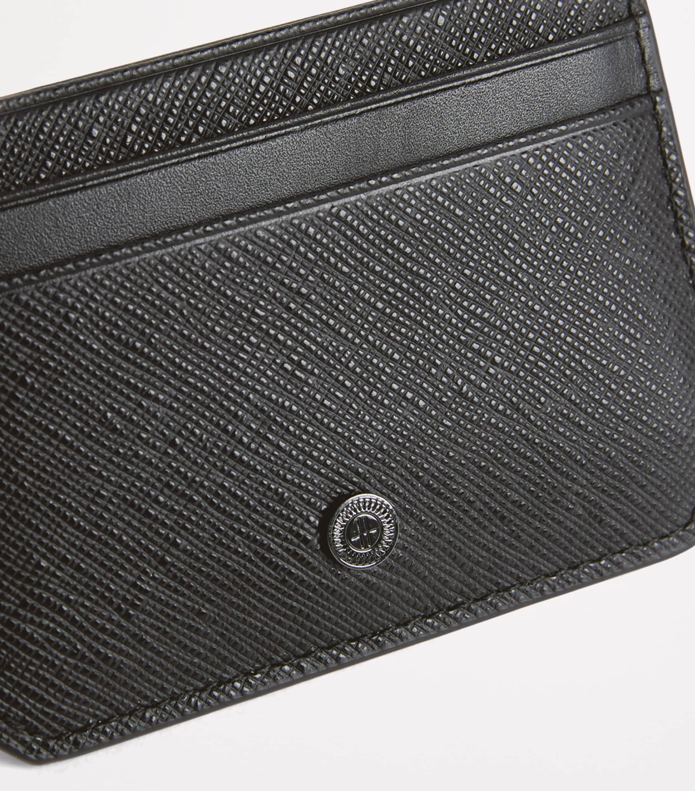 Saffiano Leather Card Holder BLACK Image 3