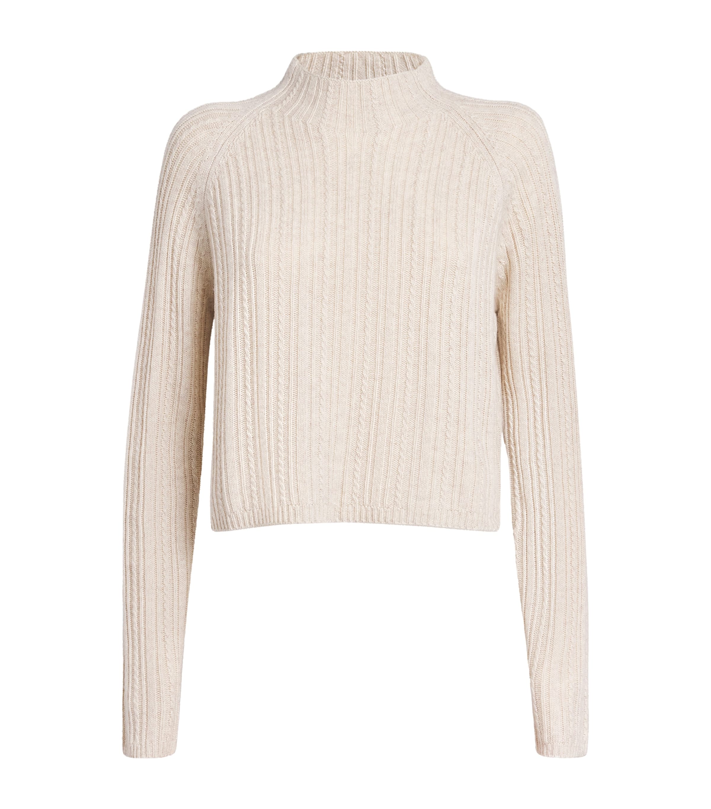 Wool-Cashmere Cable-Knit Sweater BEIGE Image 1