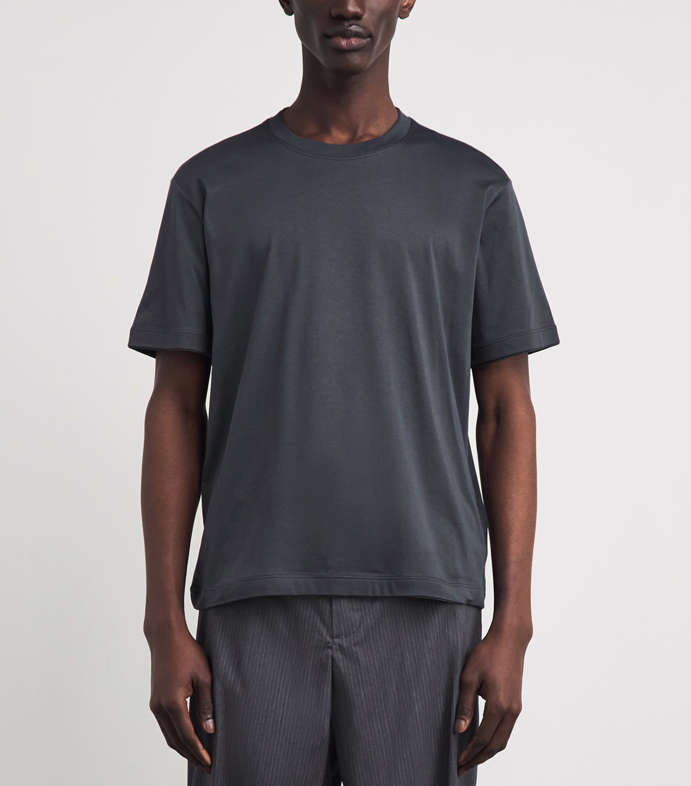 Eleventy Mens Cotton-Modal T-Shirt Nero Image 4