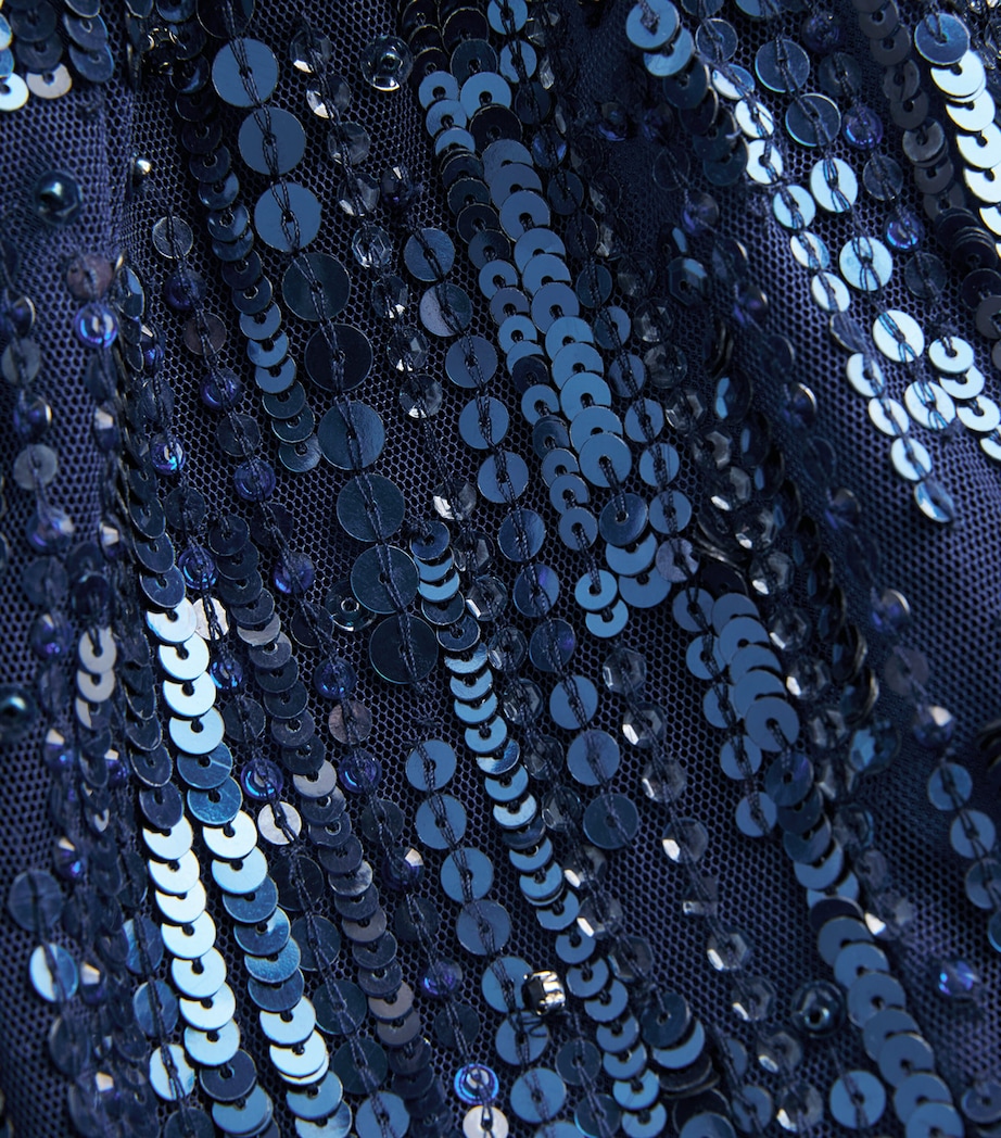 Jenny Packham Womens Embellished Luxor Gown Sea Dragon Image 5