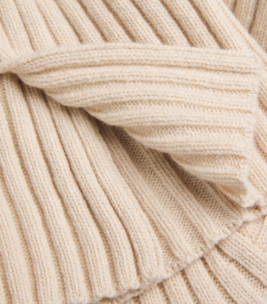 Victoria Beckham Womens Wool-Cashmere Ribbed Sweater Elderflower Image 6