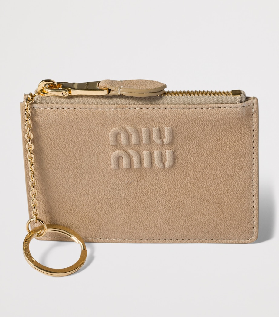 Miu Miu Nappa Leather Embossed Card Holder Image 3
