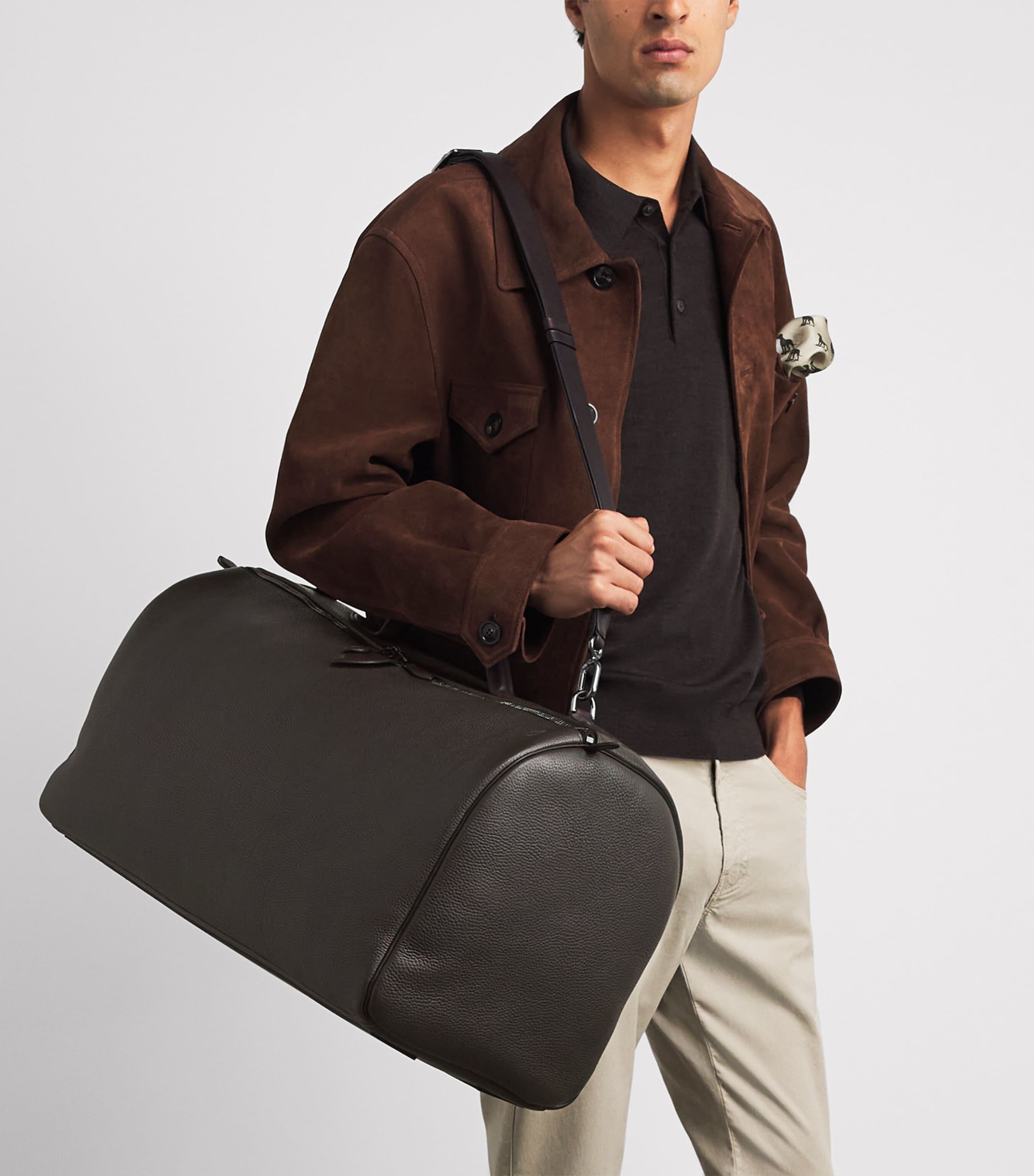Purdey Leather Duffle Holdall Dbr Image 4