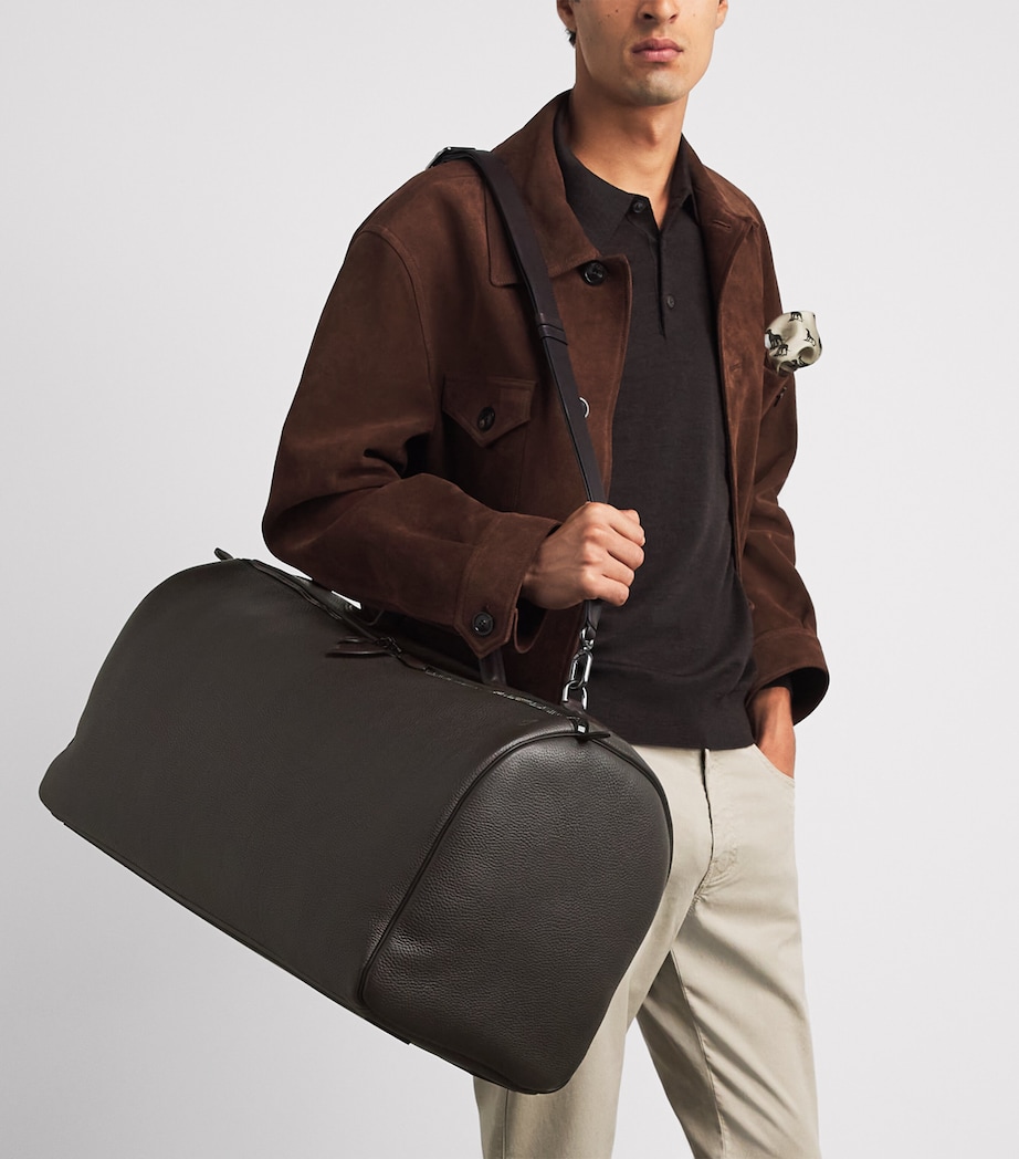 Purdey Leather Duffle Holdall Dbr Image 4