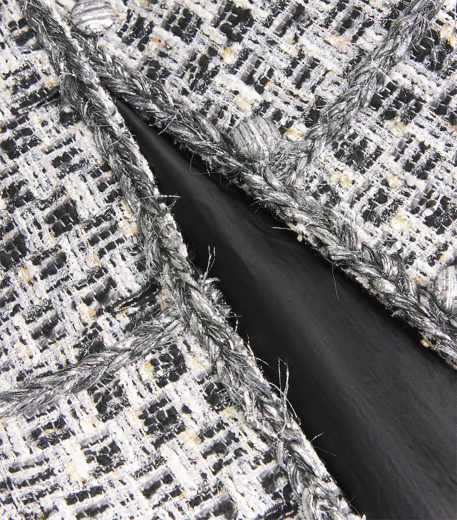 Tweed Tailored Diya Jacket SILVER Image 5