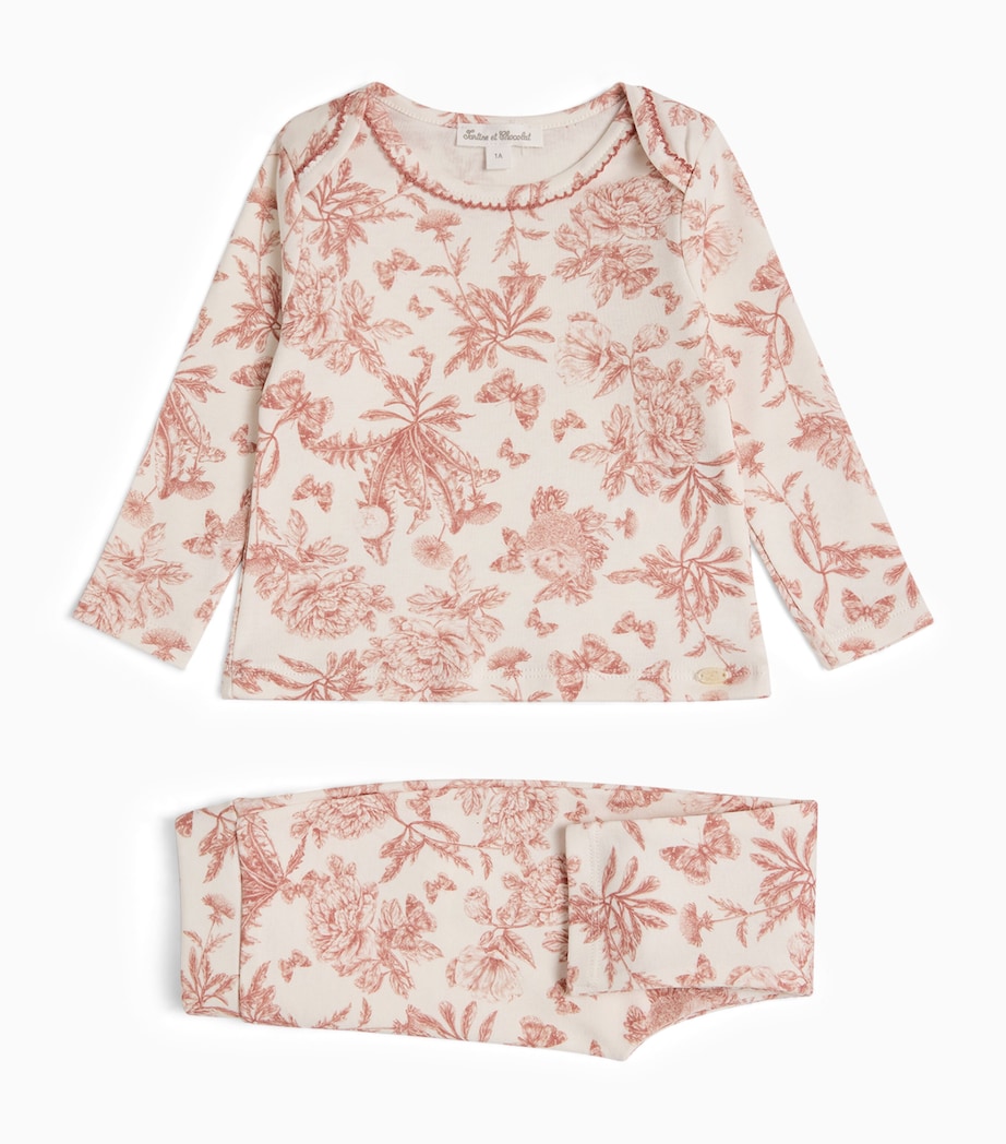 Printed Top and Leggings Set (1 Month – 4 Years) 34ROSE MOYEN Image 1
