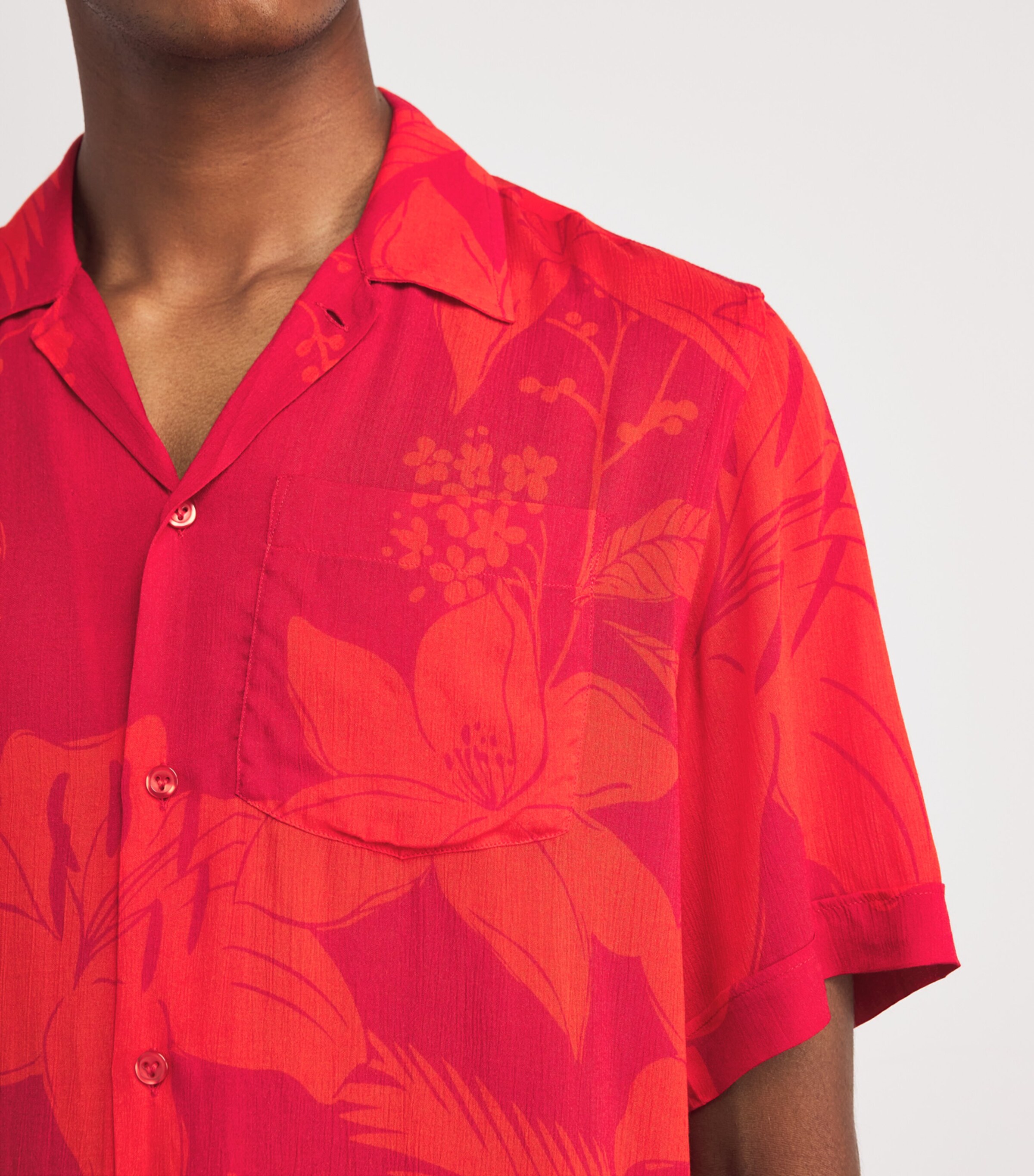 Flower Power Print Charli Shirt 228-LIPSTICK Image 6