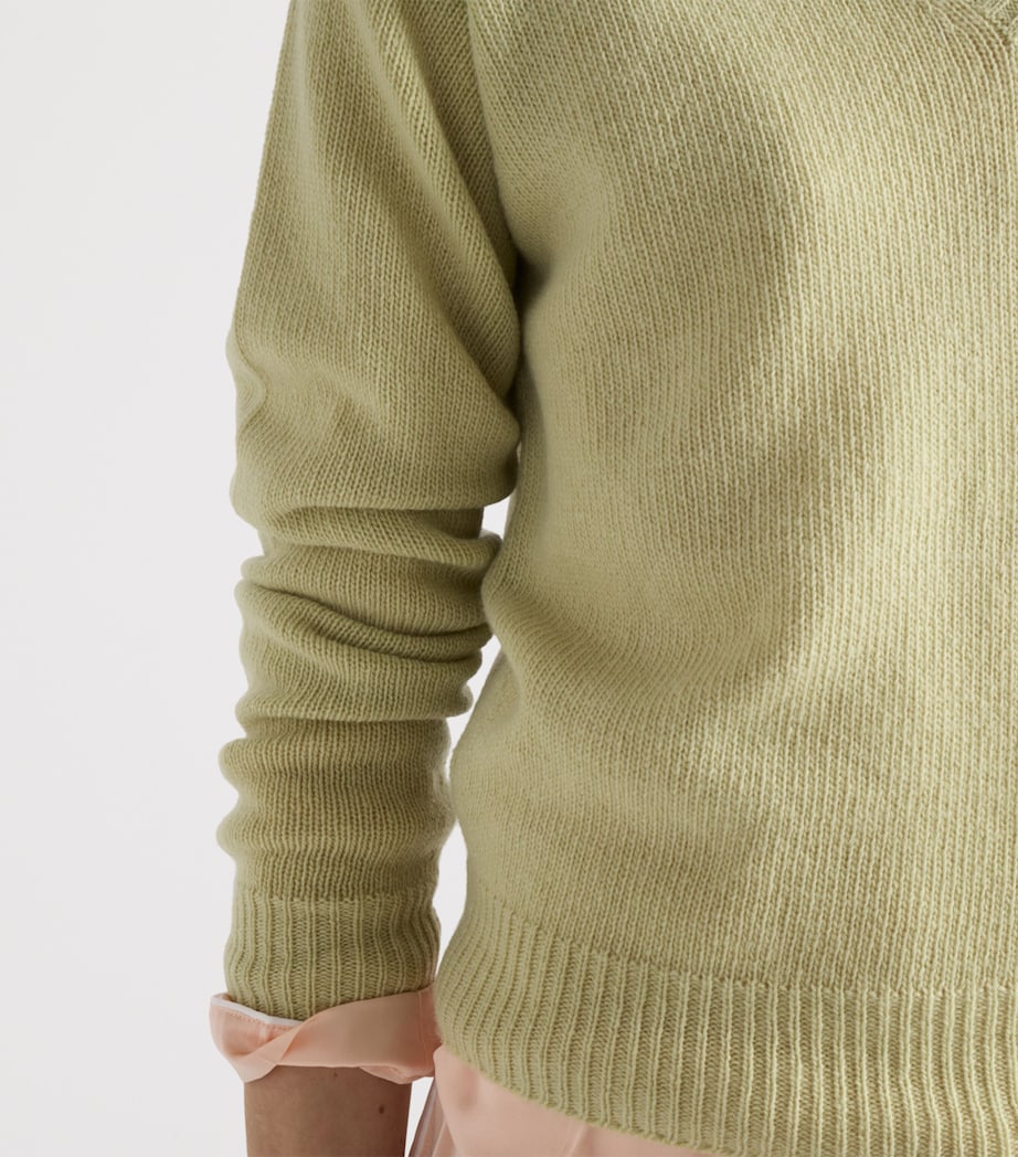Wool-Cashmere V-Neck Sweater F0035 Image 3