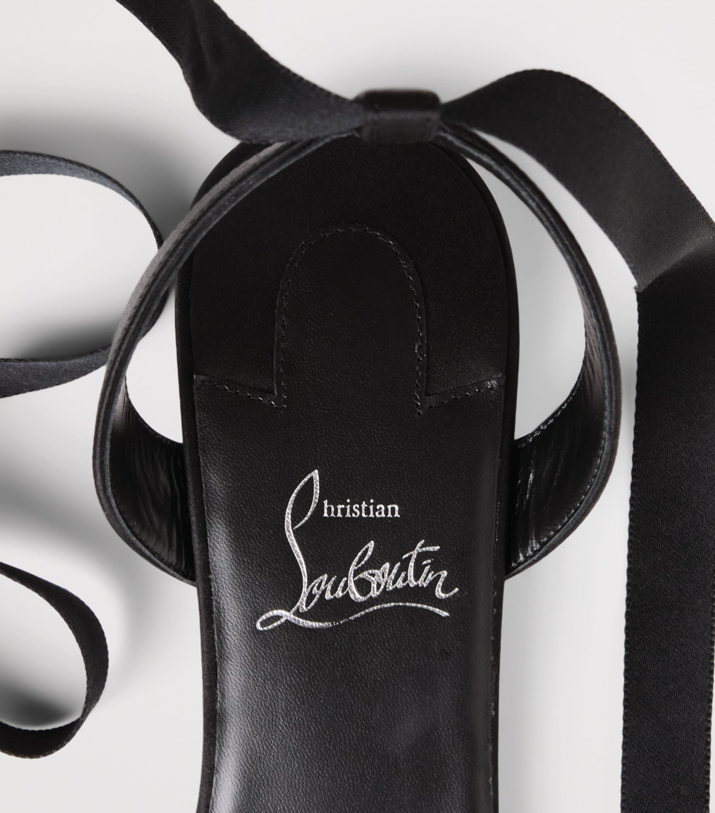 Christian Louboutin Cassia Lace-Up Satin Ballet Flats Image 5