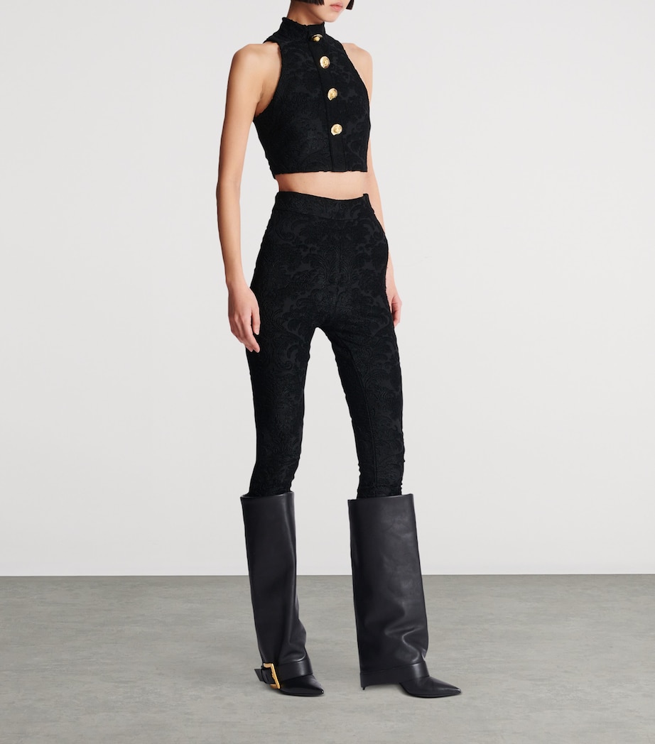 Baroque Jacquard Leggings 0PA NOIR Image 2