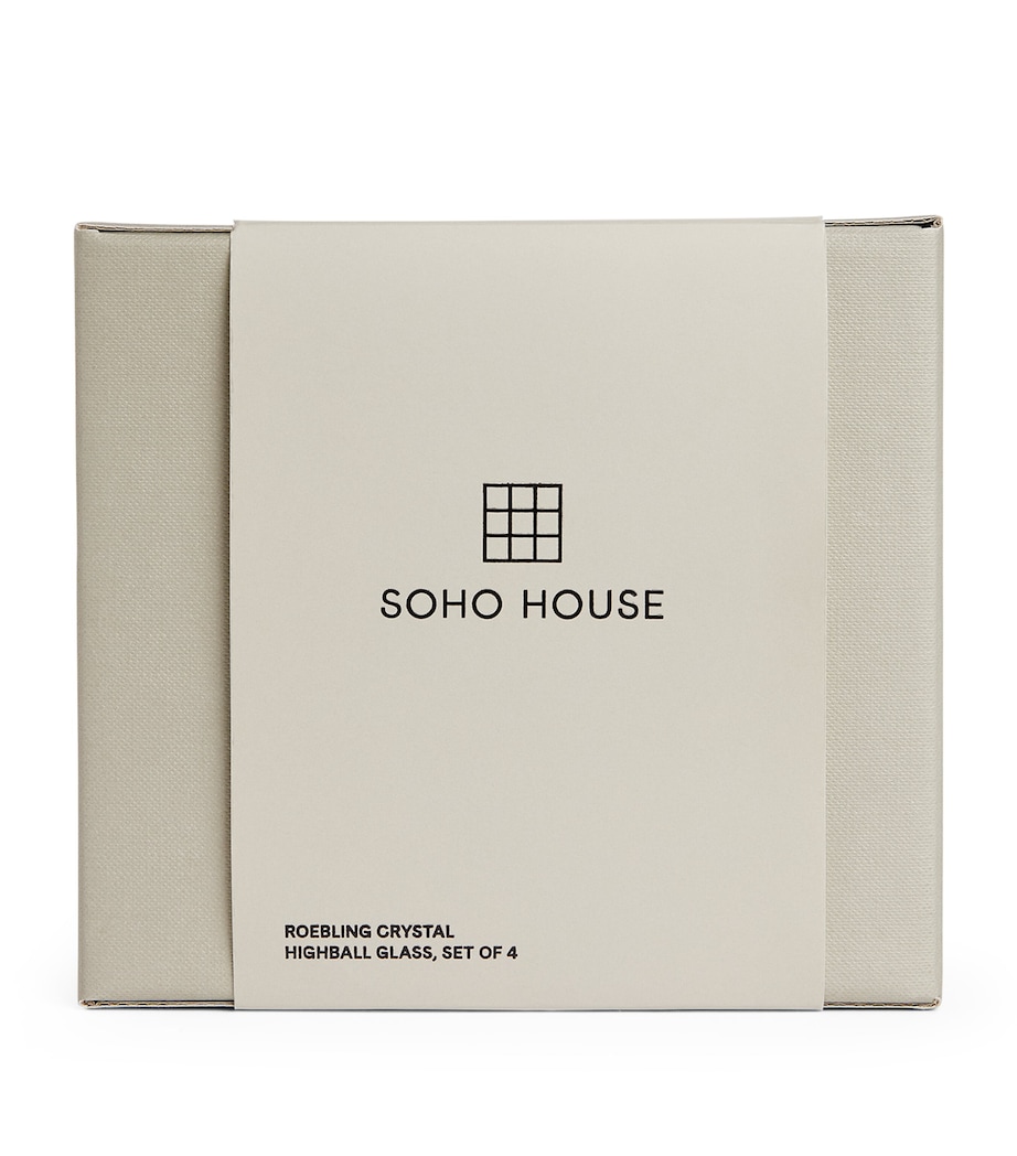 Soho Home Set of 4 Roebling Highball Glasses (350ml) Clear Image 2